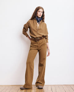 Pantalon Femme en Lyocell & Coton Mocha Pandore