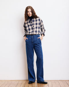 Pantalon Femme en Lyocell & Coton Denim Bleu Pandore