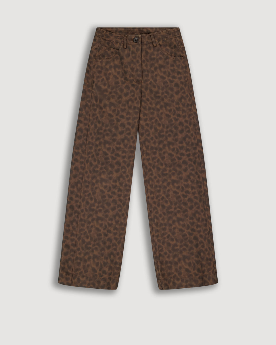 Pilote Girl's Leopard Lyocell & Cotton Pants - Image principale