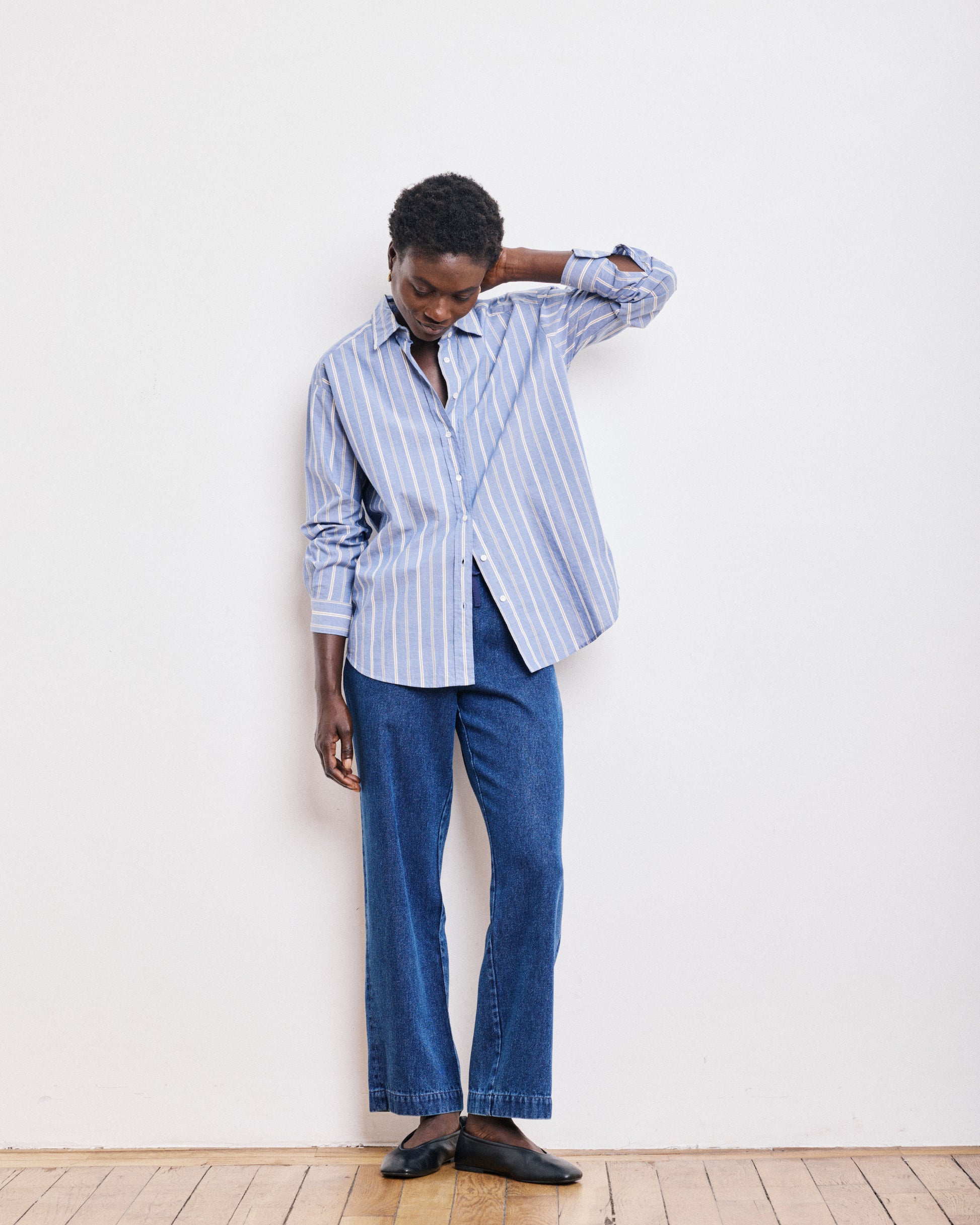 Pantalon Femme en Lyocell & Coton Denim Bleu Peyo