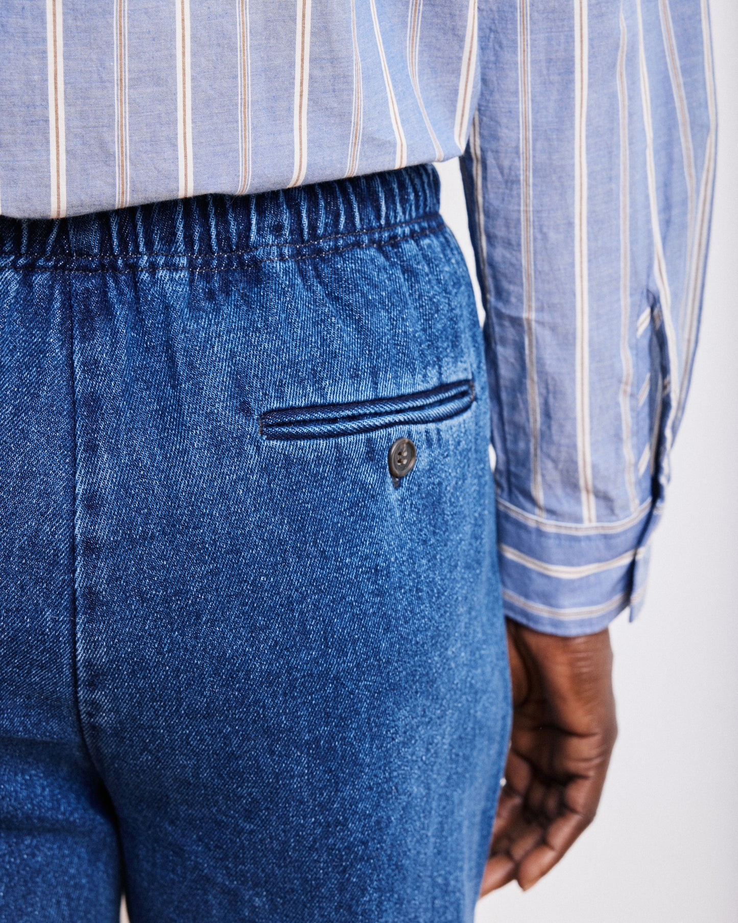 Pantalon Femme en Lyocell & Coton Denim Bleu Peyo