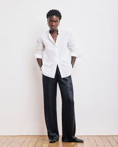 Pantalon Femme en Lamé Noir Plaisance