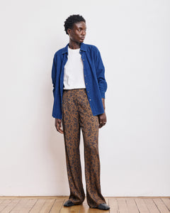 Pantalon Femme en Viscose Léopard Positano