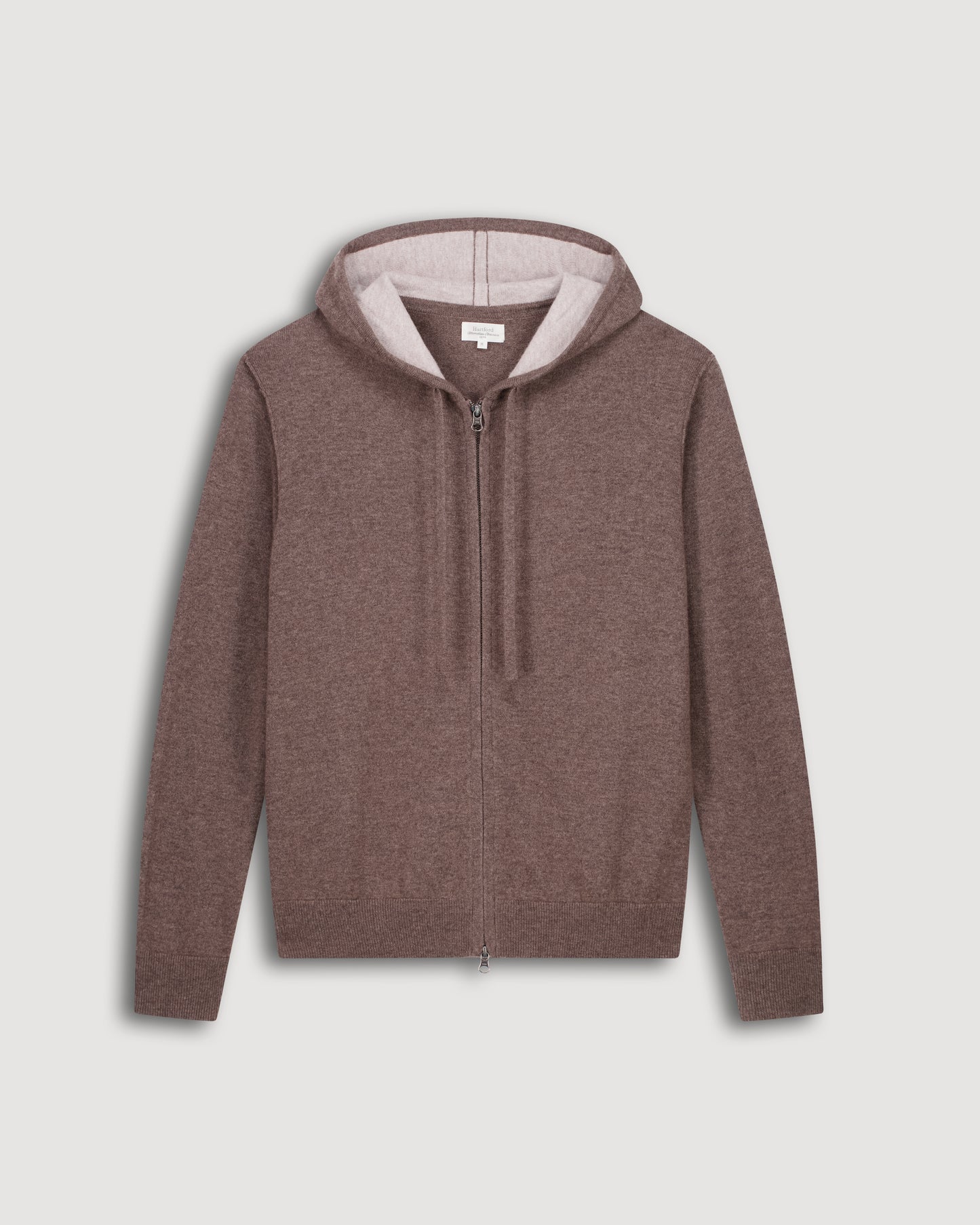 Sudadera con capucha para hombre en Lana & Cachemira Marrón