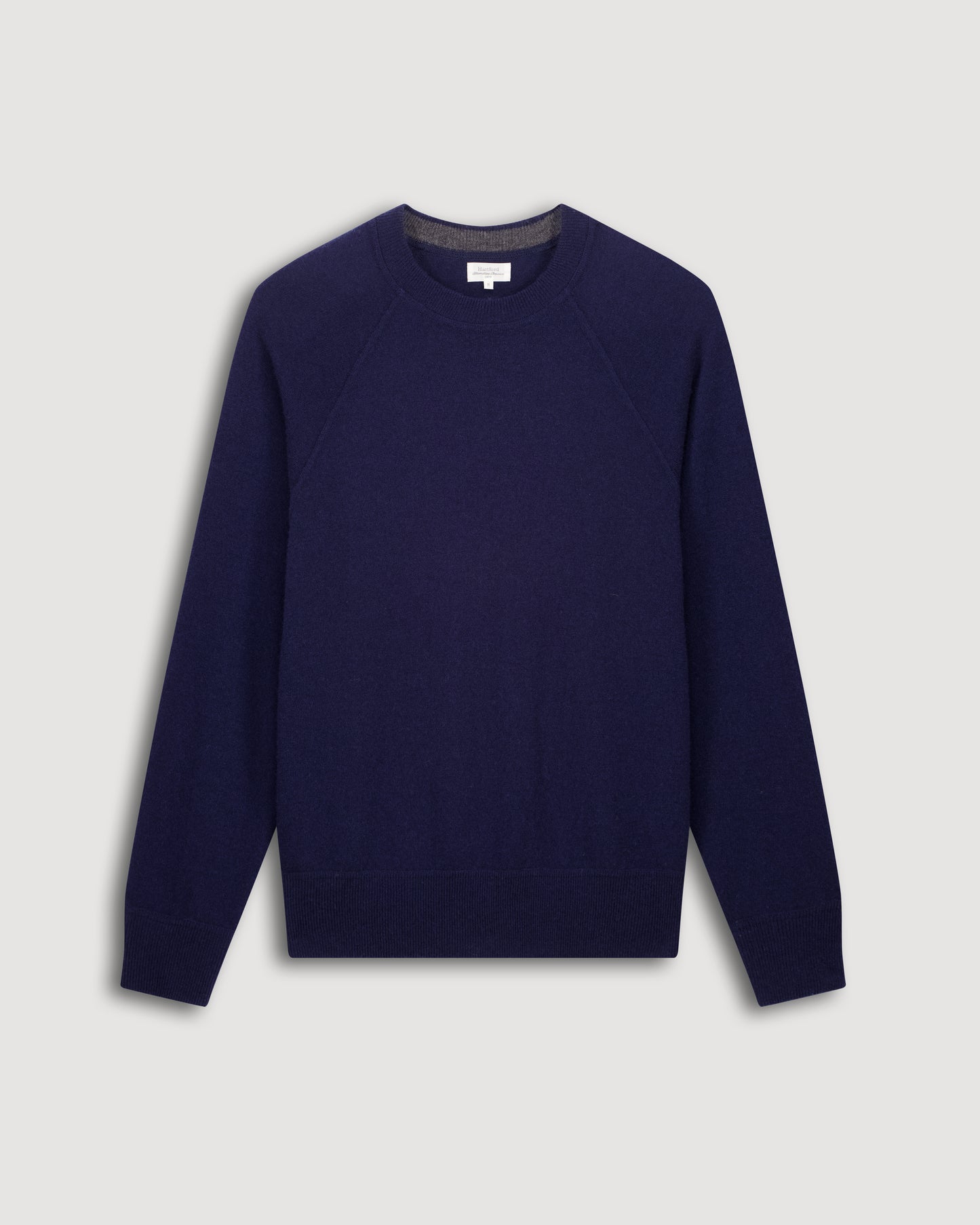 Jersey de cuello redondo para hombre en Lana & Cachemira Azul Marino