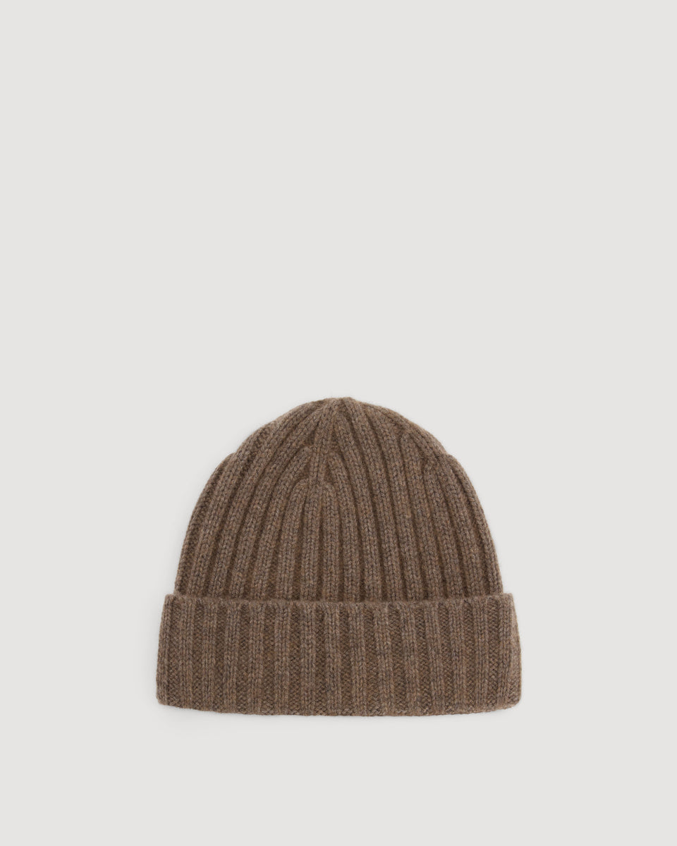 Bonnet Homme en Laine & Cachemire Brun - Image 3