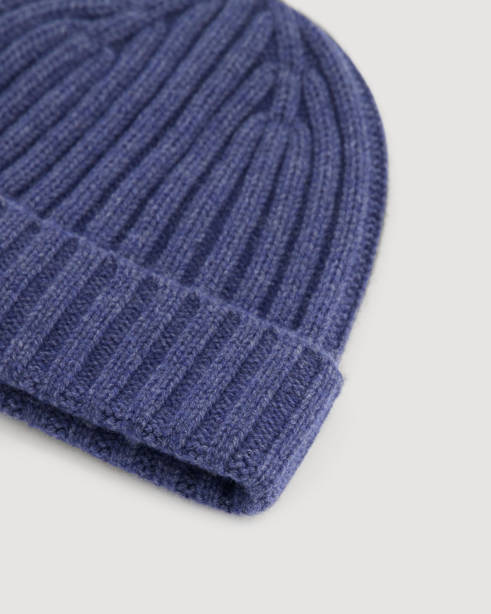 Bonnet Homme en Laine & Cachemire Bleu Cobalt
