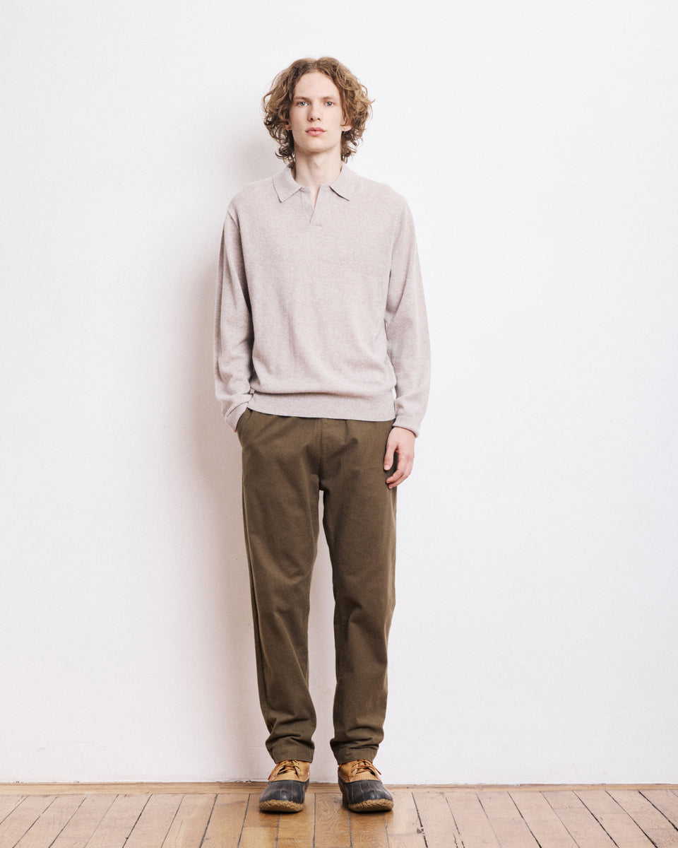 Polo Men's Beige Wool & Cashmere Sweater - Image 3