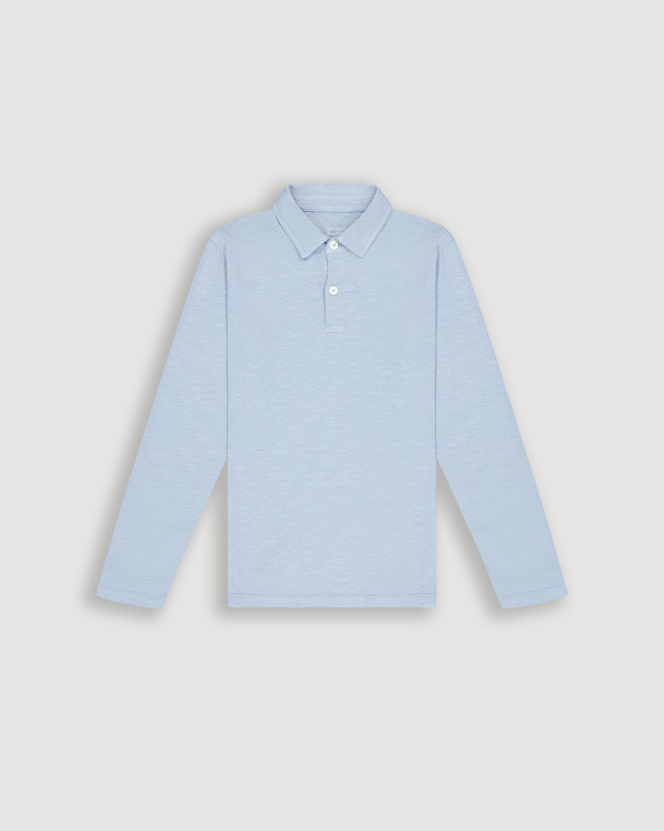 Pocket Crew Boys' Cobalt Blue Slub Cotton T-Shirt - Image principale