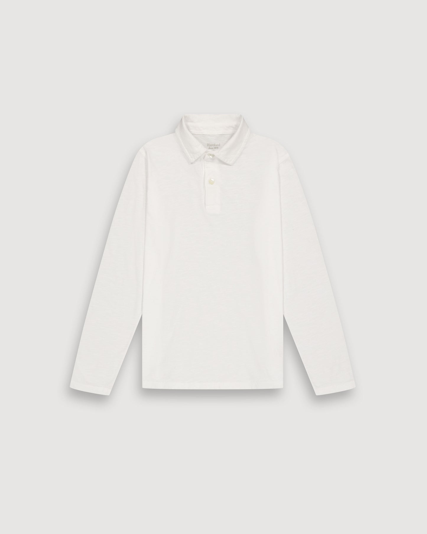 Polo Garçon en Coton Slub Blanc
