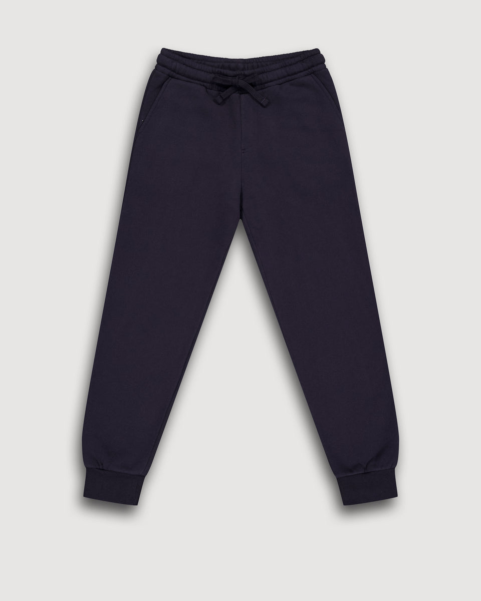 Pantalon Garçon en Molleton Bleu Marine Jog - Image principale