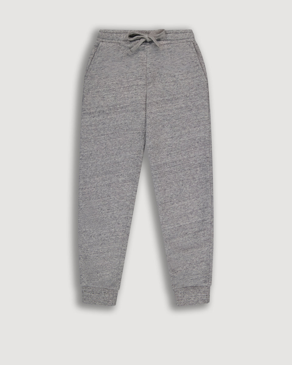 Pantalon Garçon en Molleton Gris Jog - Image principale