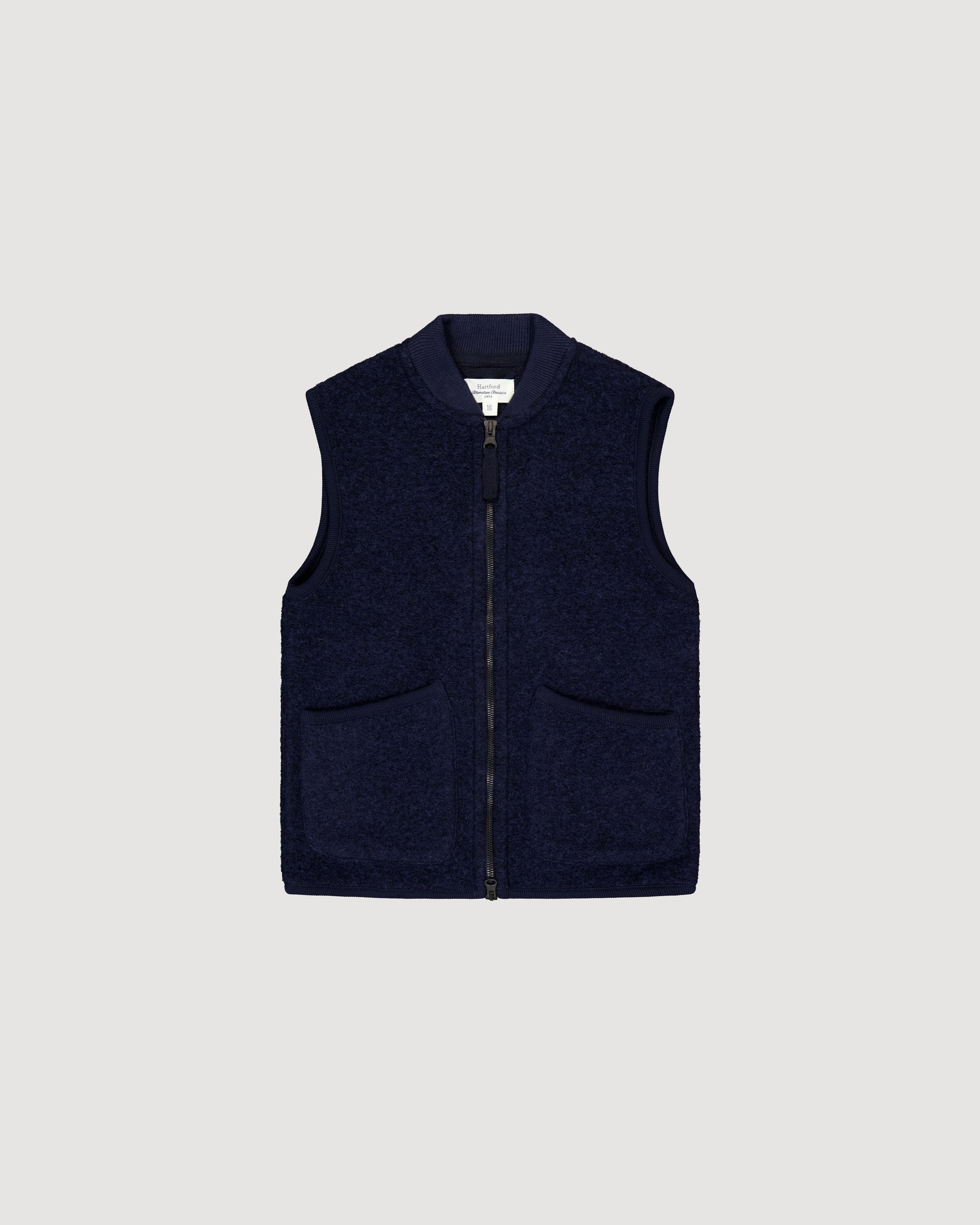 Gilet Garçon en Laine Bouillie Bleu Marine