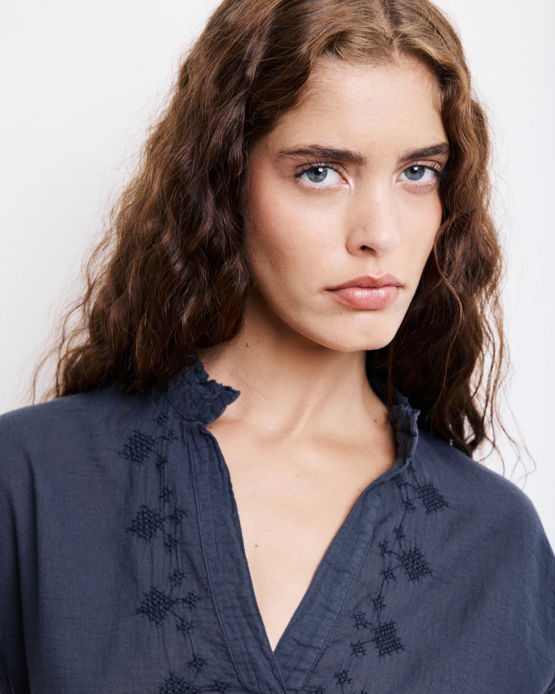 T-Shirt Femme en Coton Bi-Matière Carbone Turgan