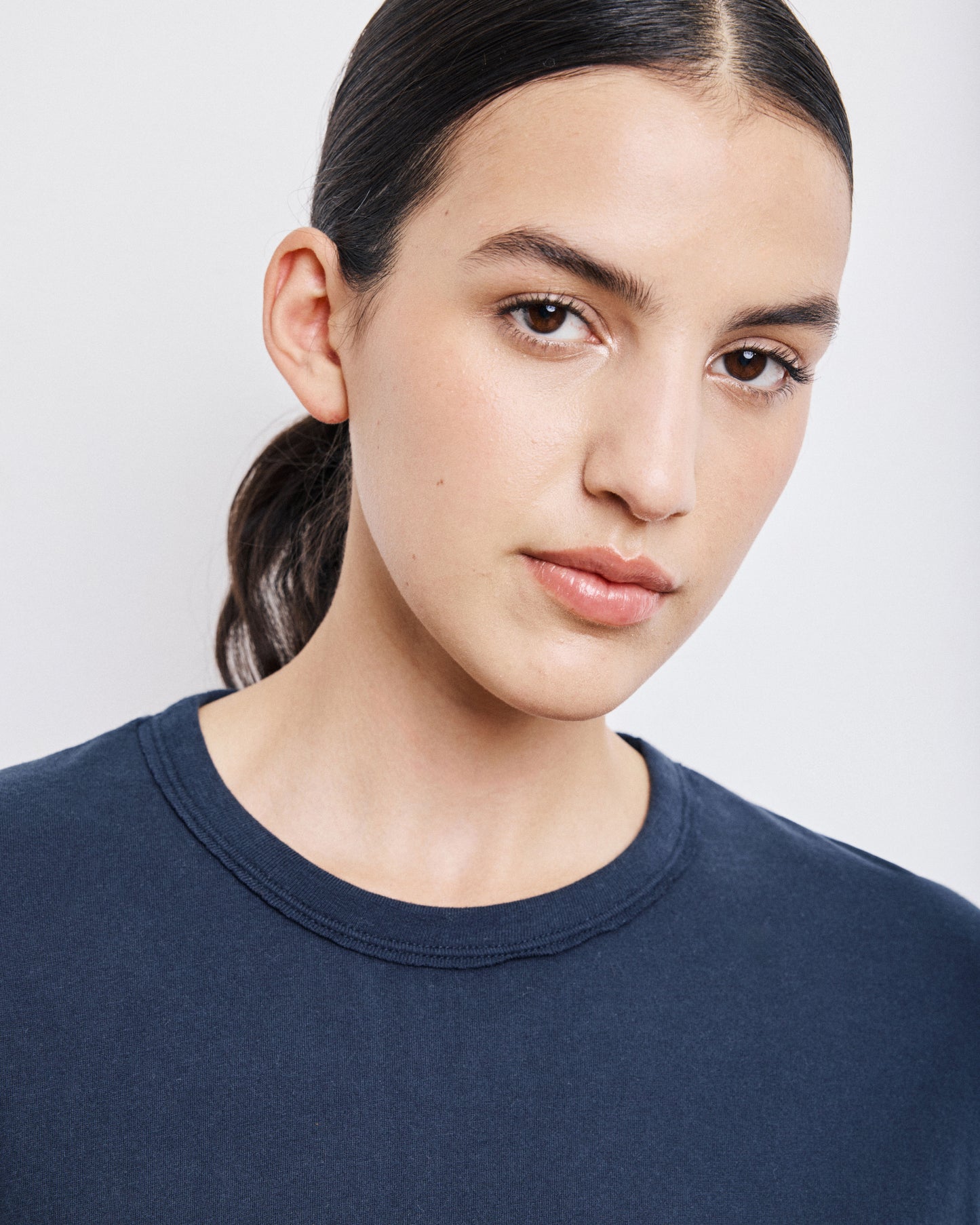 T-Shirt Femme en Coton & Modal Bleu Nuit Tarmac