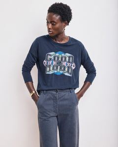 T-Shirt Femme en Coton & Modal Bleu Nuit Tagood