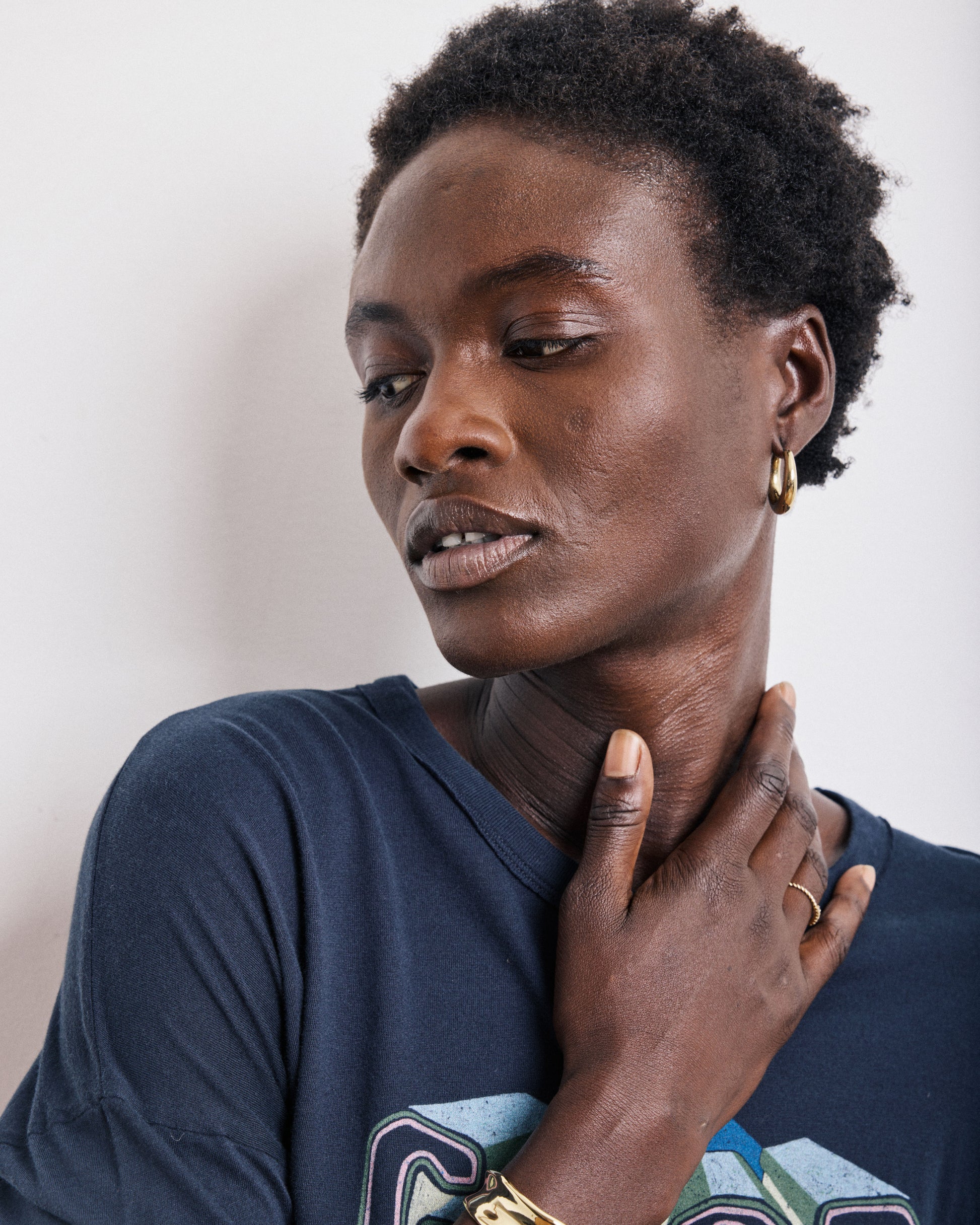 T-Shirt Femme en Coton & Modal Bleu Nuit Tagood