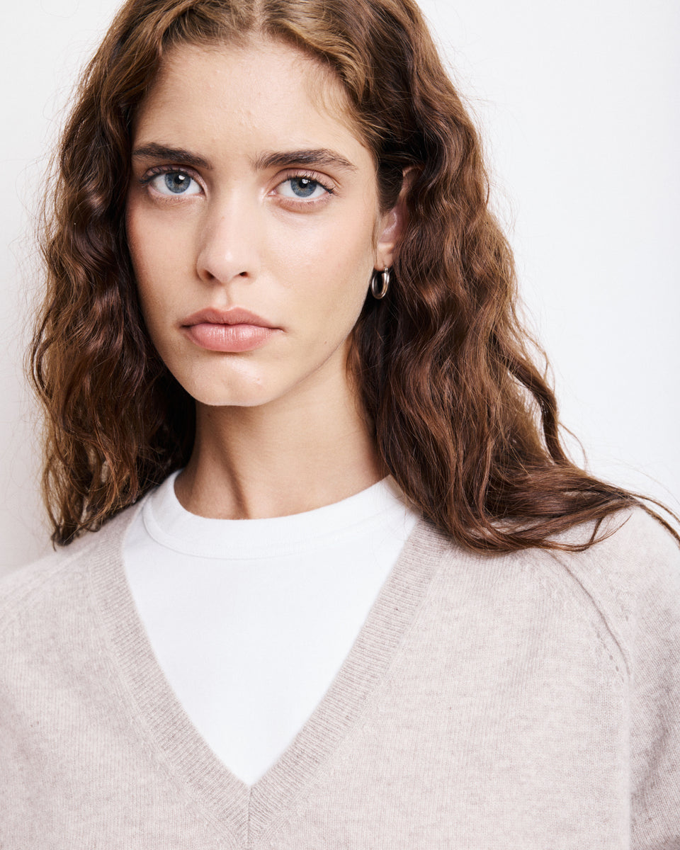 Misa Women's Beige Wool & Cashmere Sweat - Image alternative