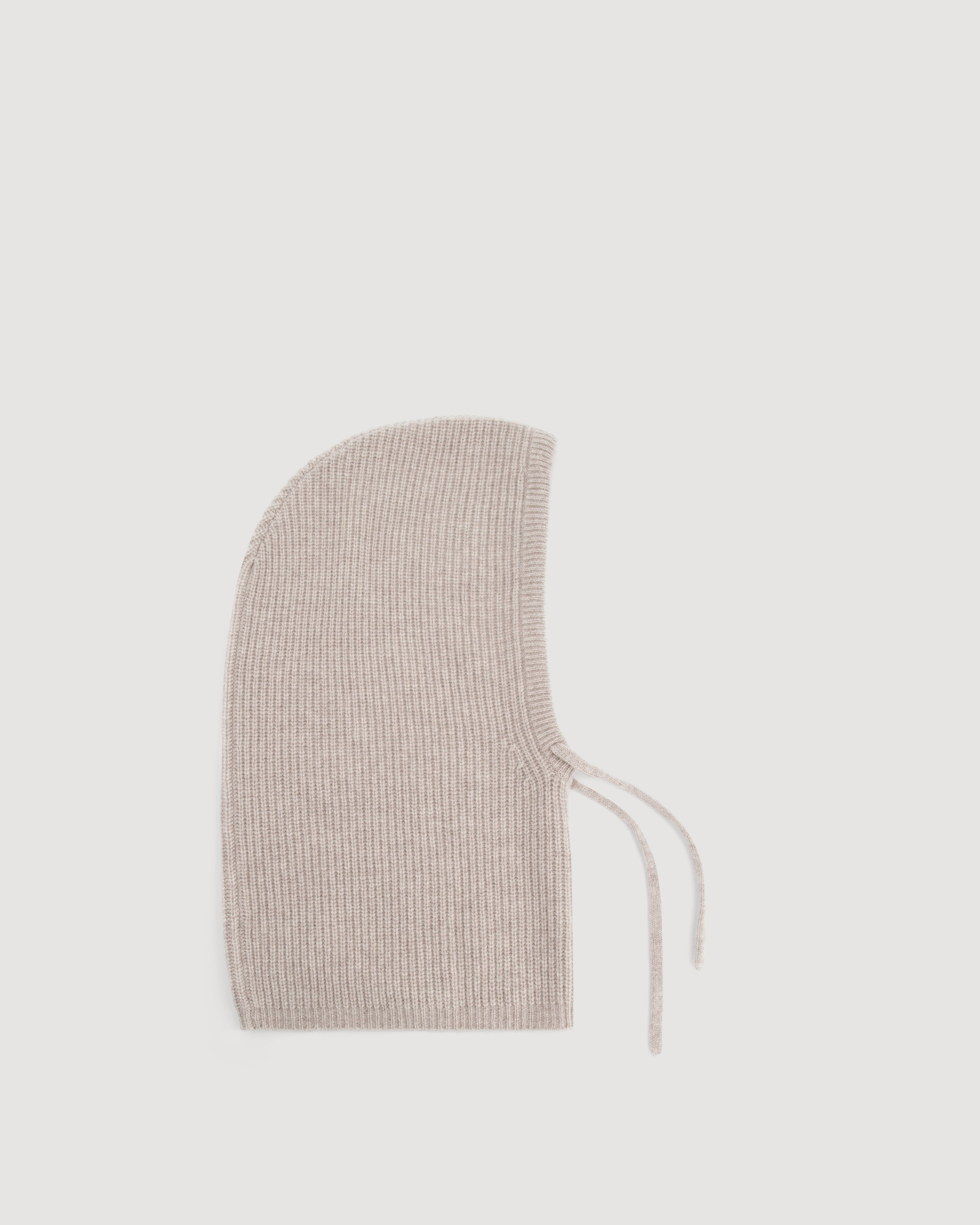 Cagoule Femme en Laine & Cachemire Beige Mellon