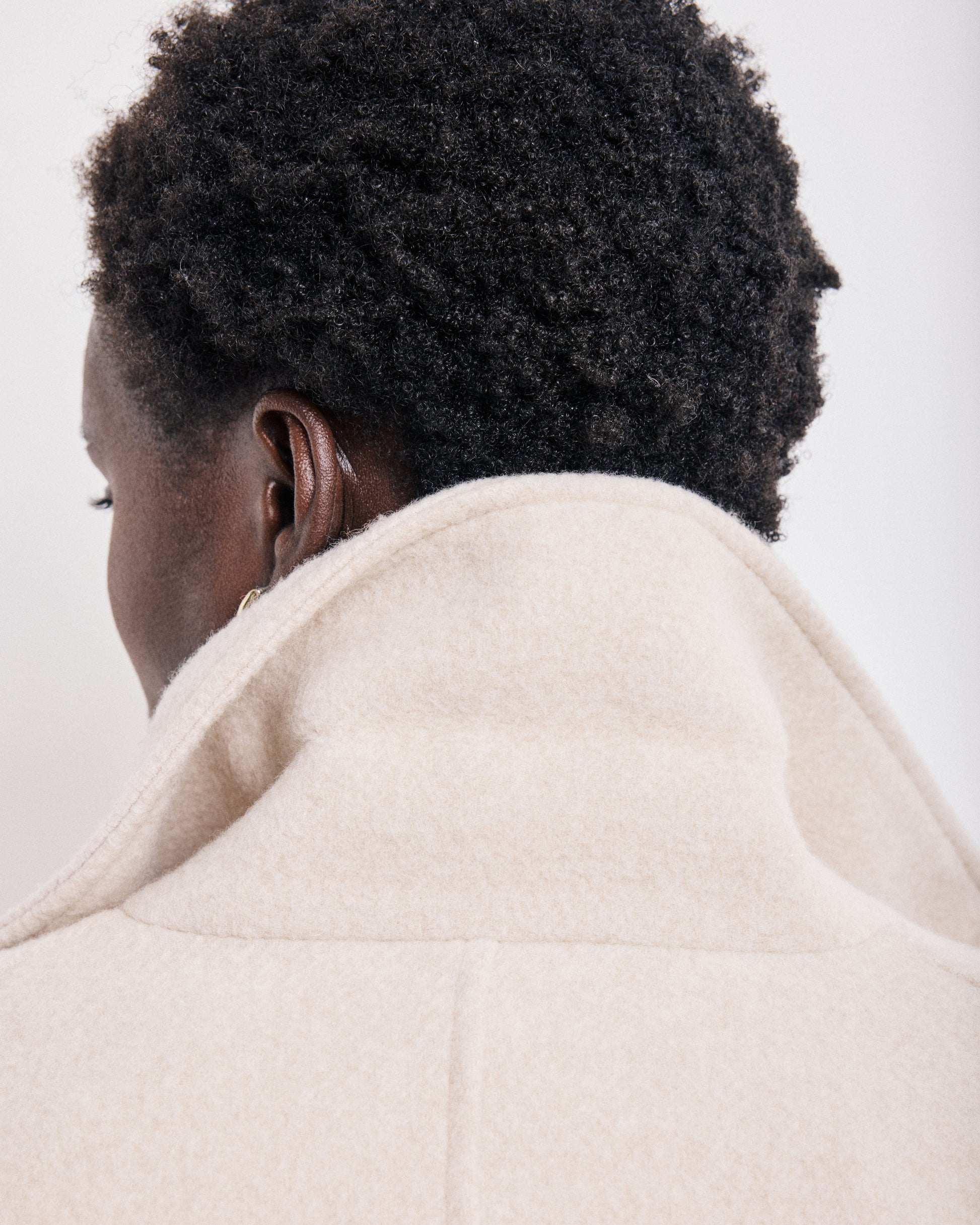 Veste Femme en Laine Ecru Vega