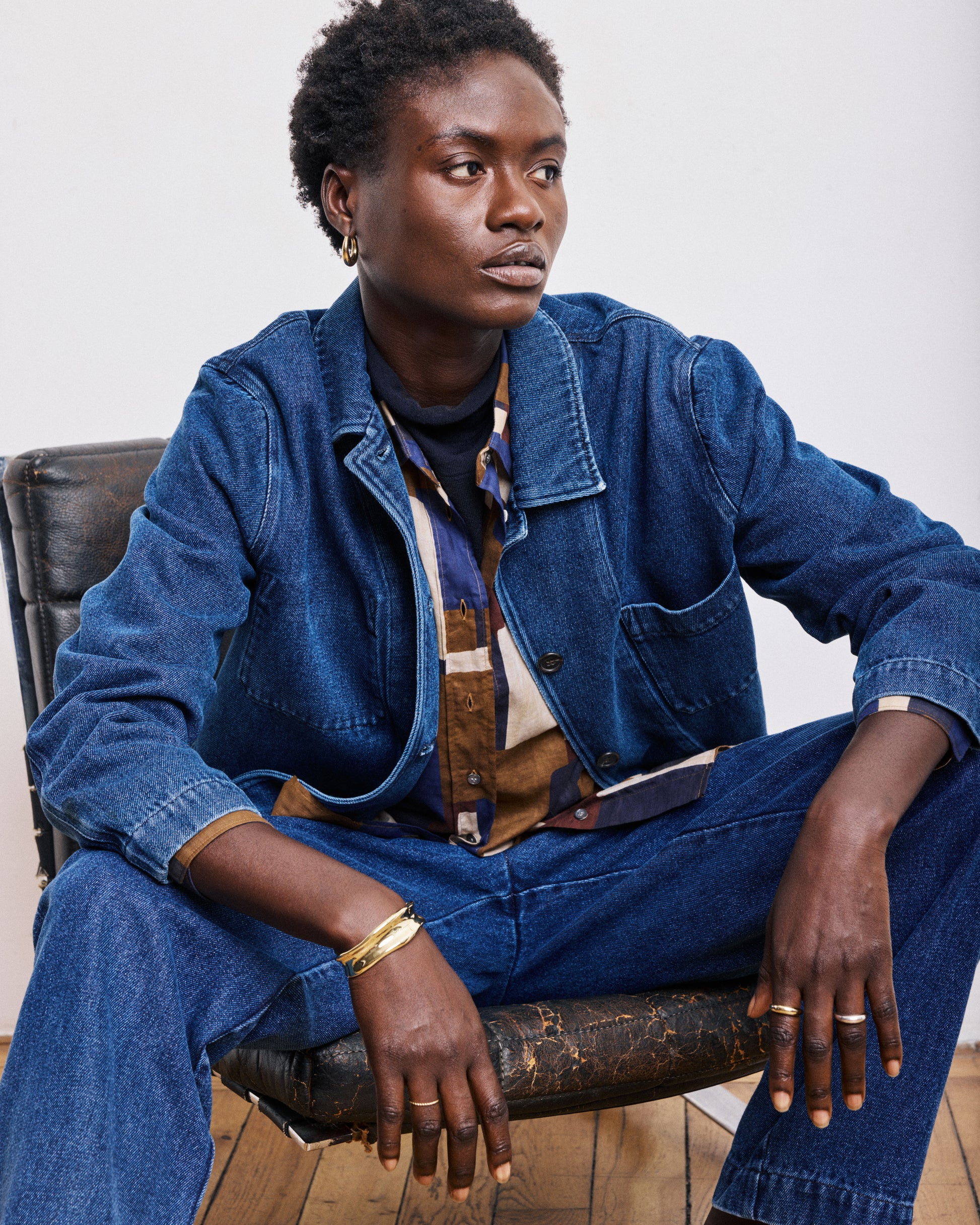Veste Femme en Lyocell & Coton Denim Bleu Verdi