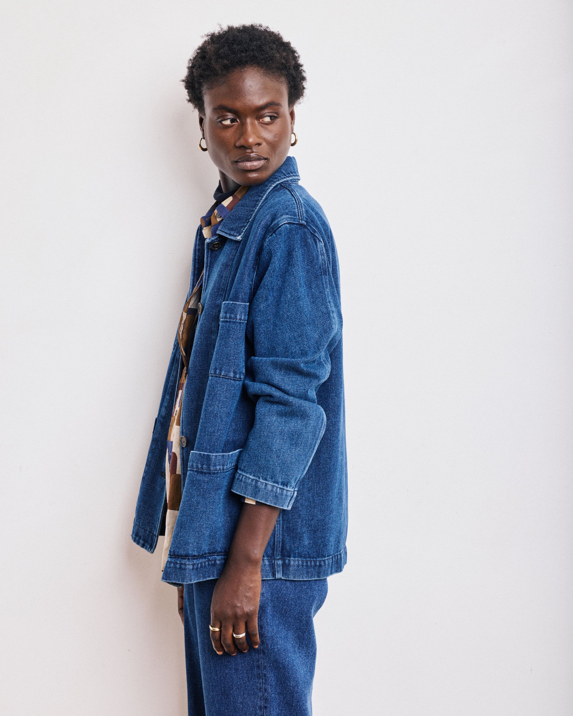 Veste Femme en Lyocell & Coton Denim Bleu Verdi