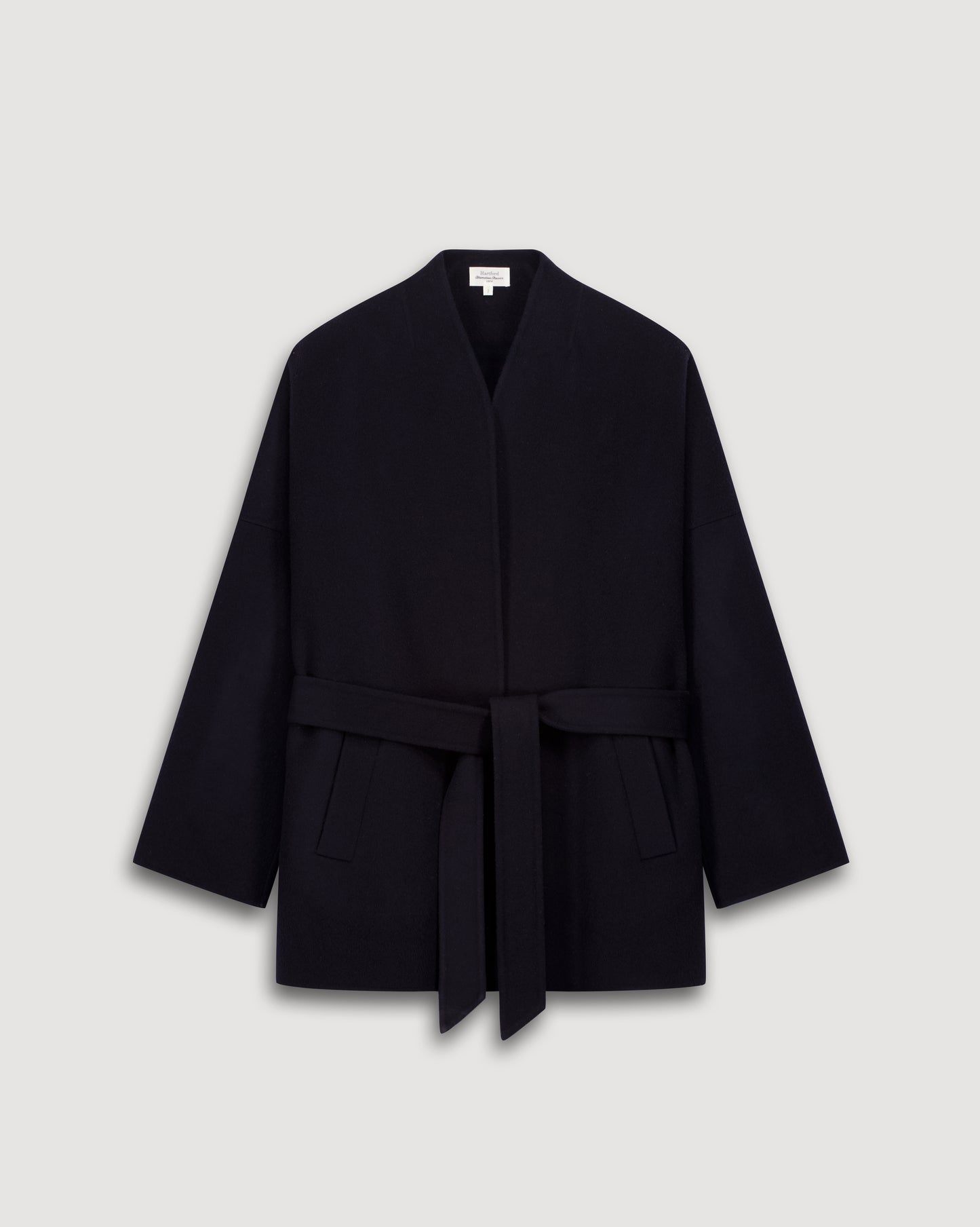 Vanelle Women's Navy Blue Double Face Wool Coat