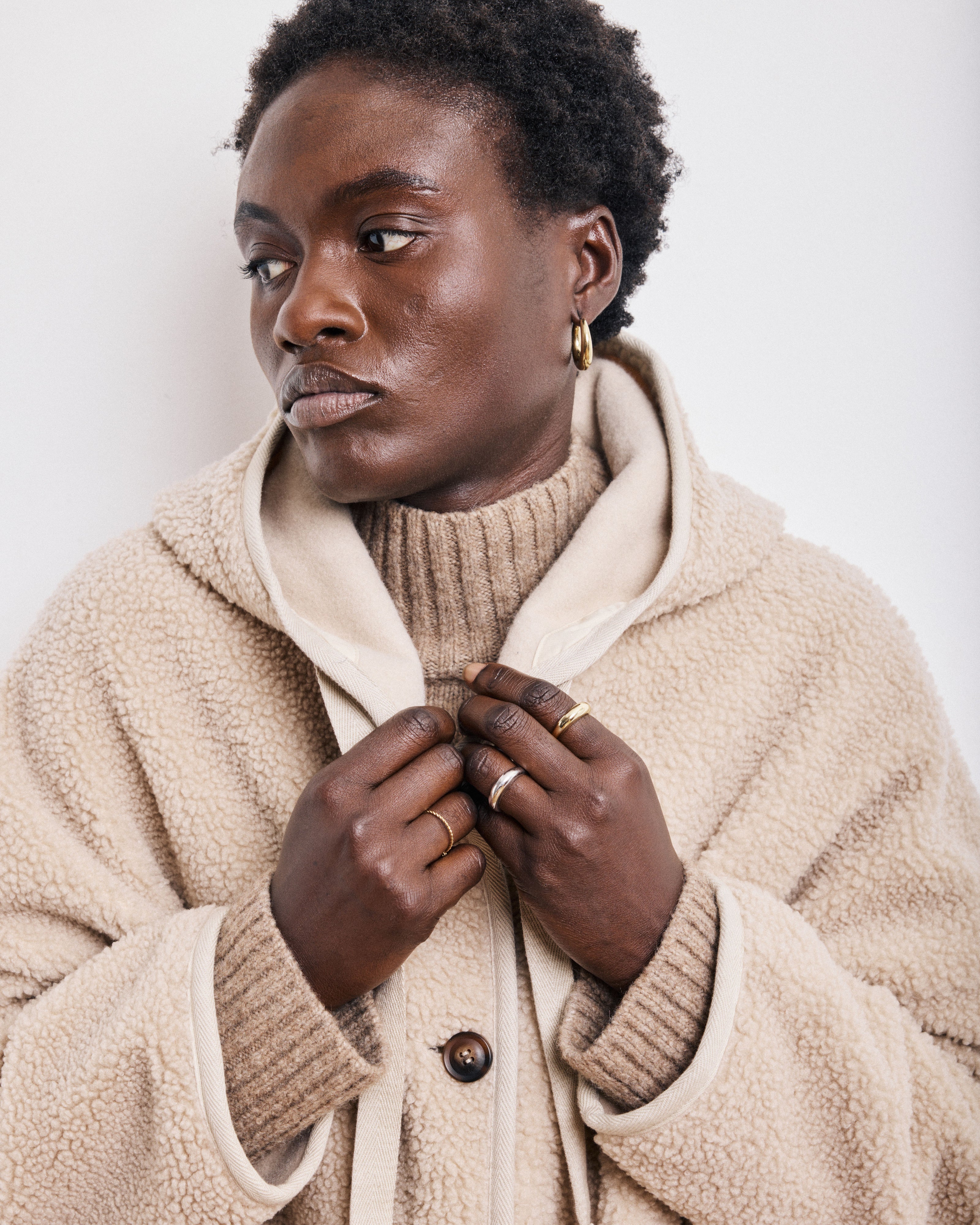 Manteau Femme en Sherpa Sable Visalia