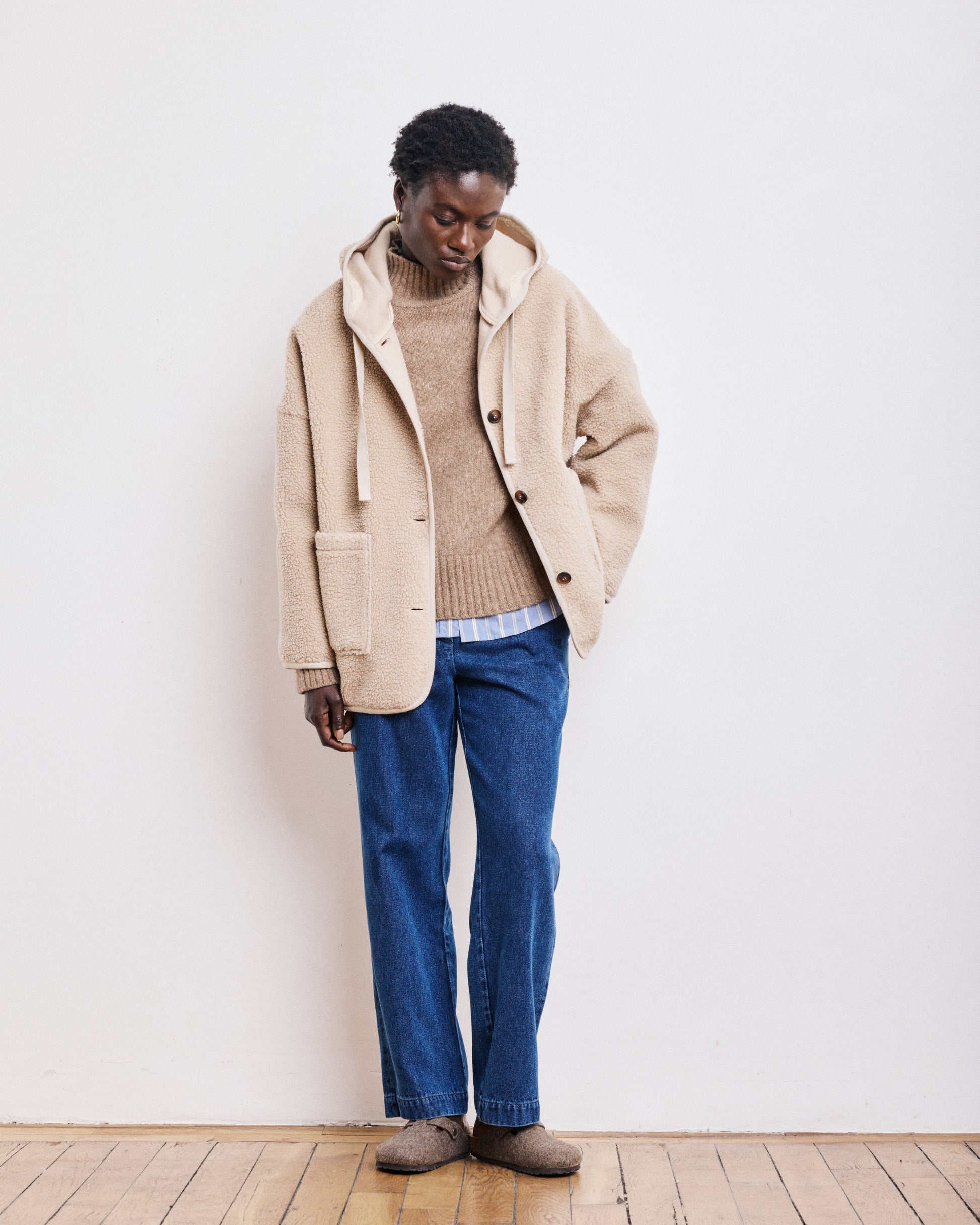 Manteau Femme en Sherpa Sable Visalia