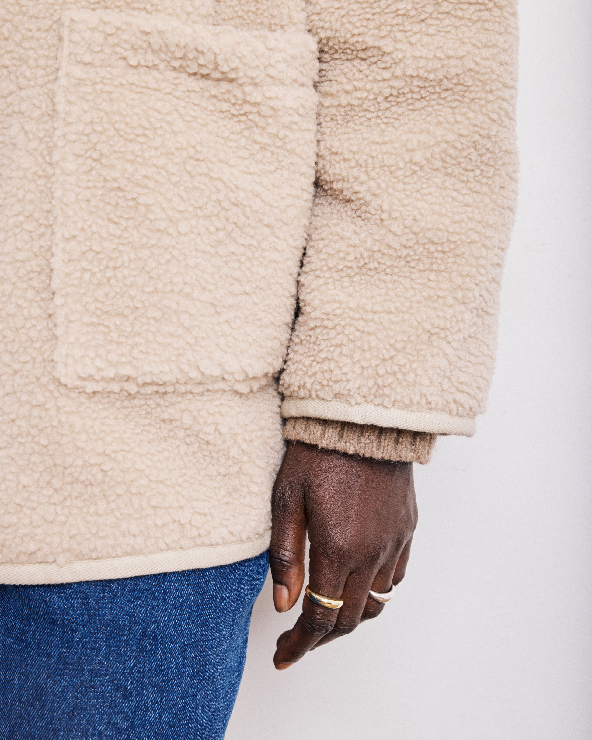 Manteau Femme en Sherpa Sable Visalia