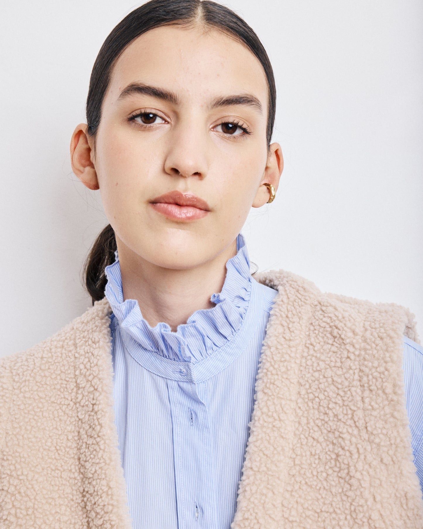 Gilet Femme en Sherpa Sable Valley