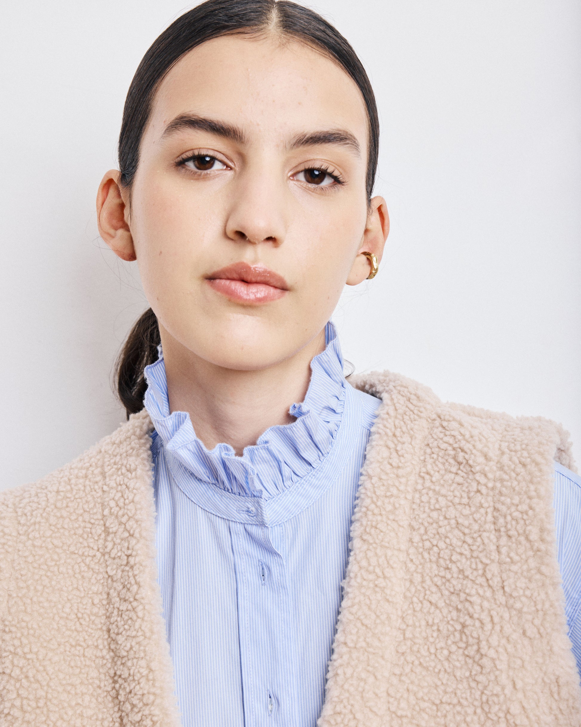 Gilet Femme en Sherpa Sable Valley
