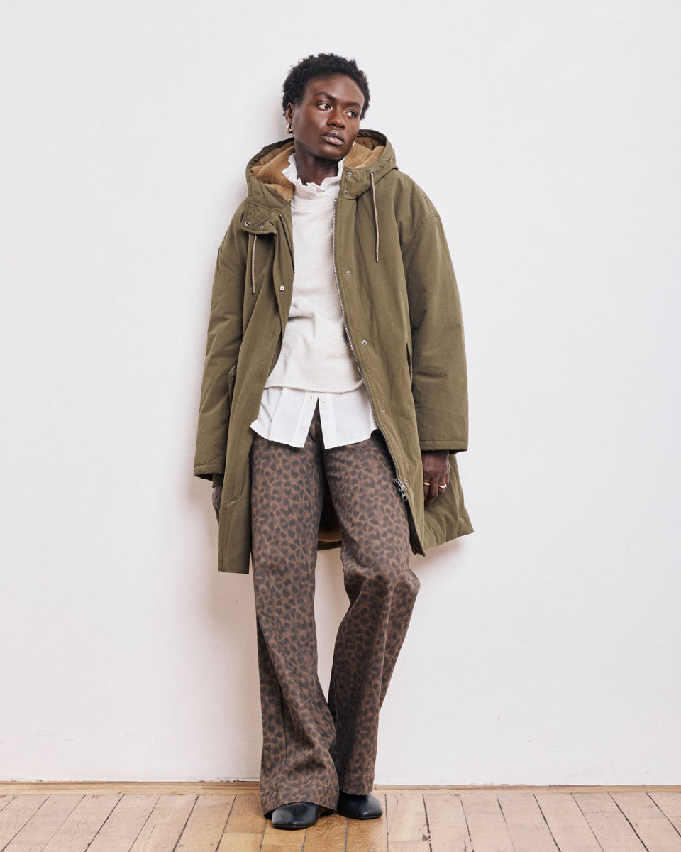 Parka Femme en Nylon & Coton Déperlante Vert Militaire Vader - Image principale