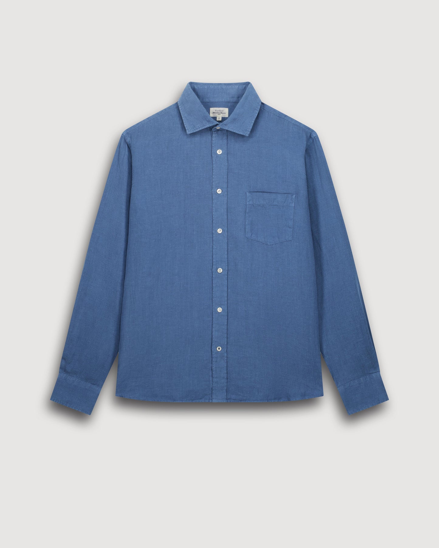 Paul Men's Denim Blue Linen Shirt