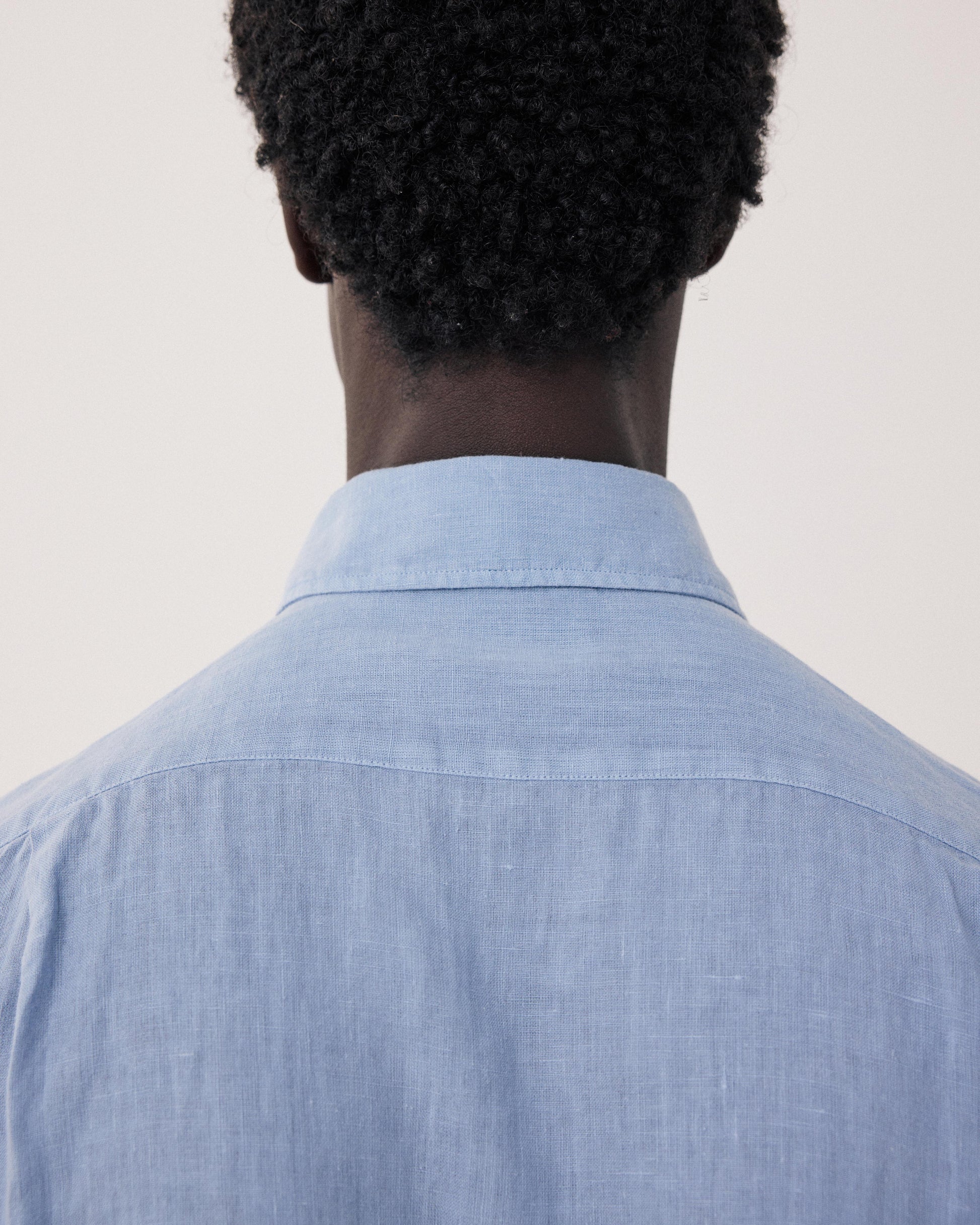 Paul Light Blue Linen Men's Shirt BF01001-64