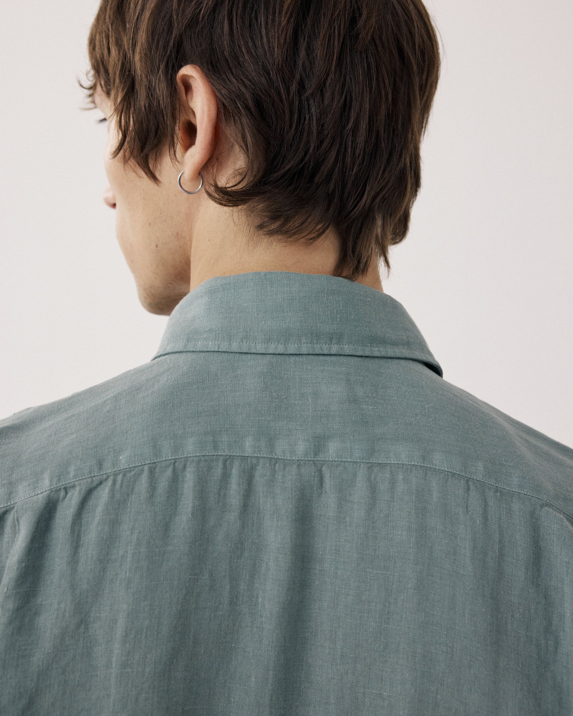 Chemise Homme en Lin Vert Cactus Paul BF01001-72