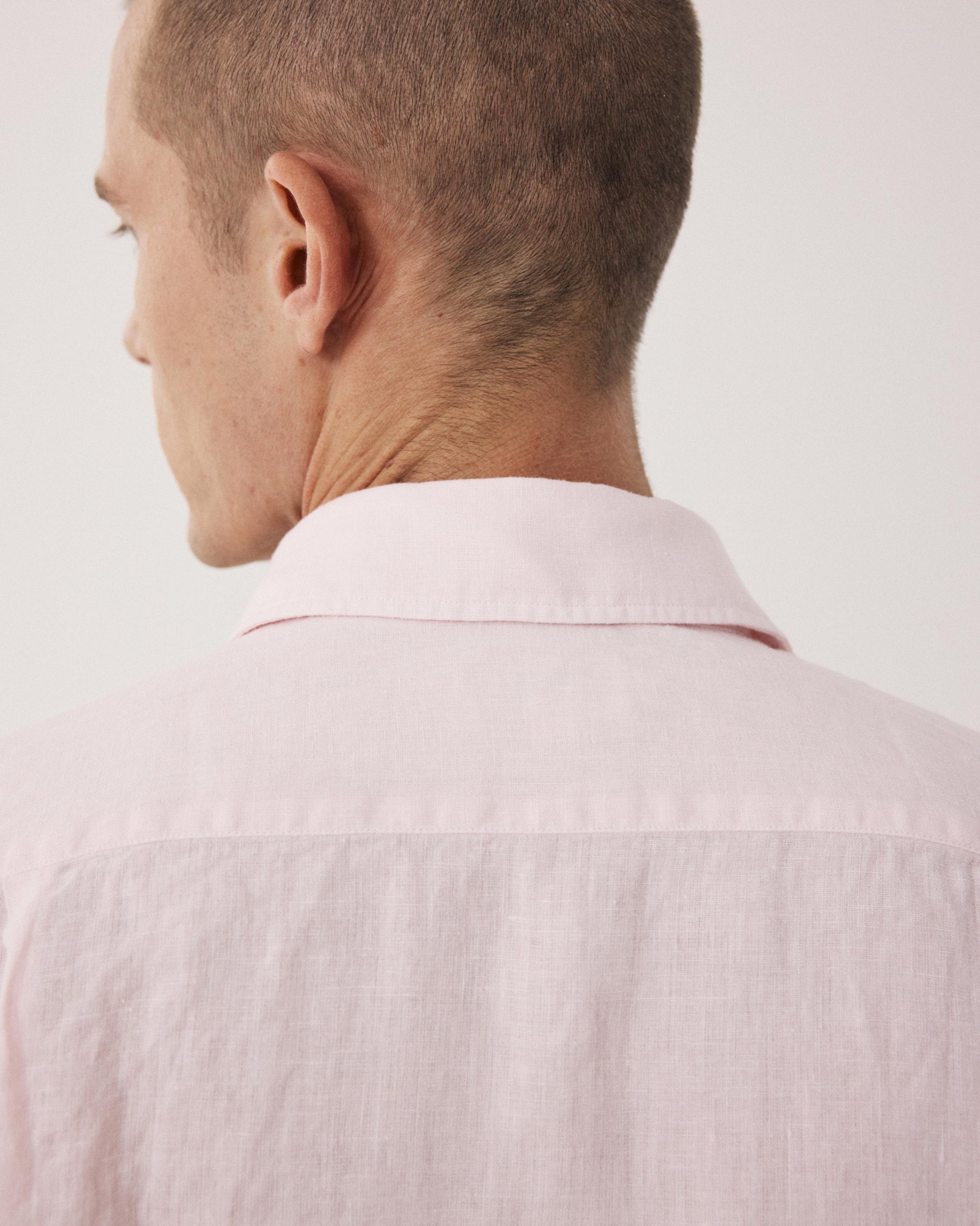 Paul Men's Pale pink Linen Shirt BF01001-86 - Men's Shirt - Hartford Paul Men's Pale pink Linen Shirt BF01001-86 - Men's Shirt - Hartford
