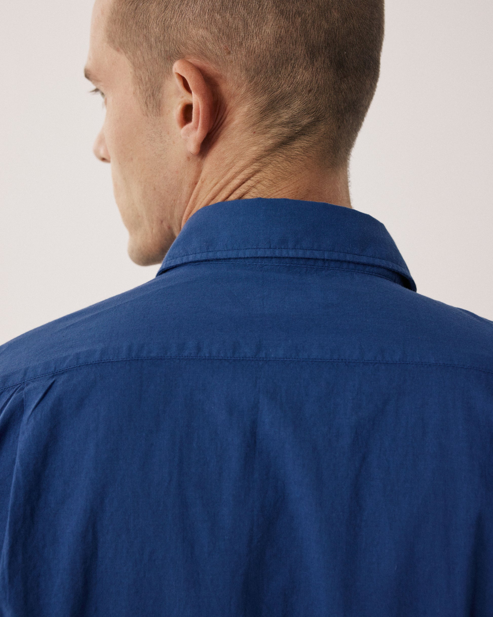 Chemise Homme en Voile de Coton Bleu Indigo Paul BF01002-60