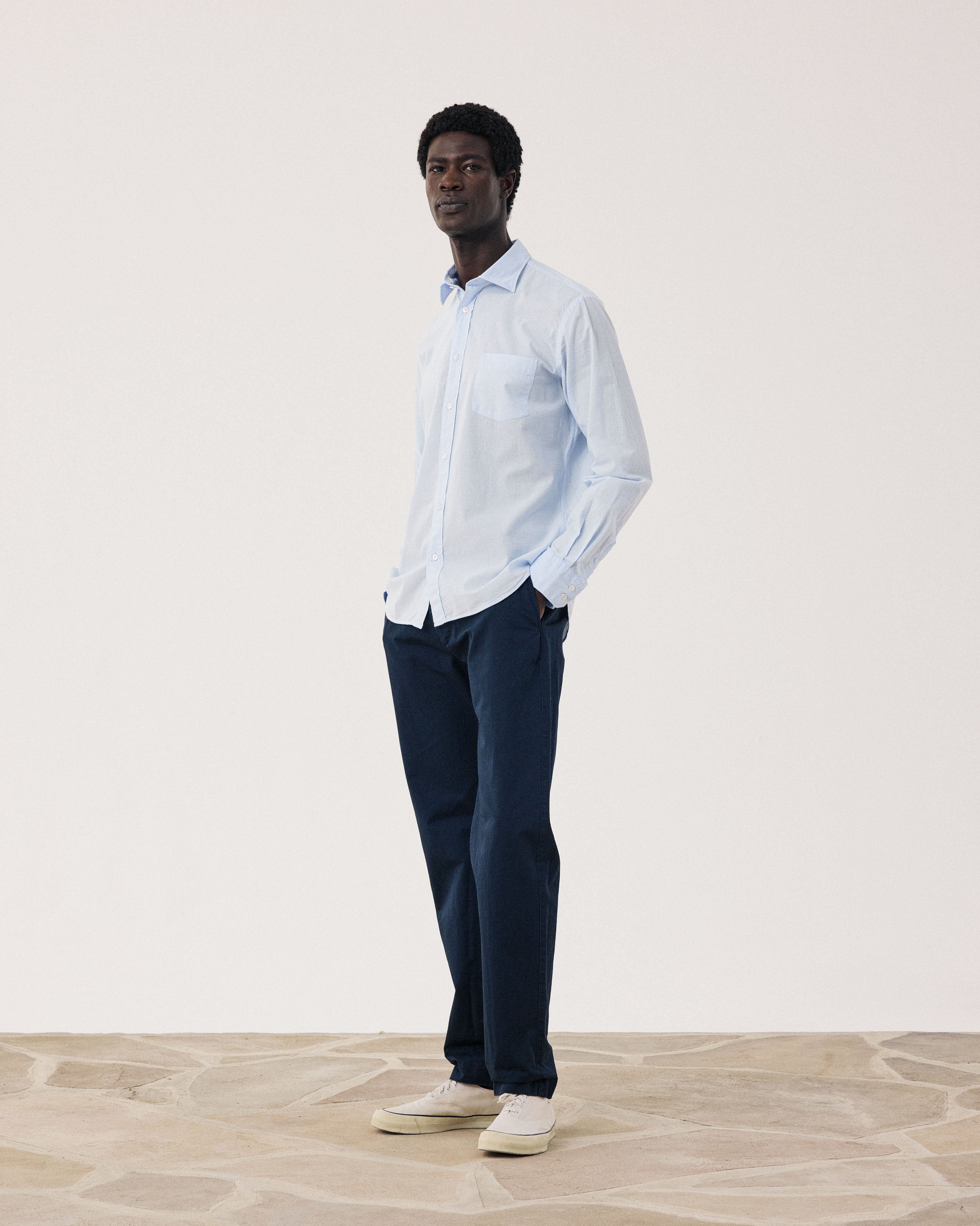 new basic SHEER ボイル SAILOR SHIRTS new basic SHEER VOILE SAILOR