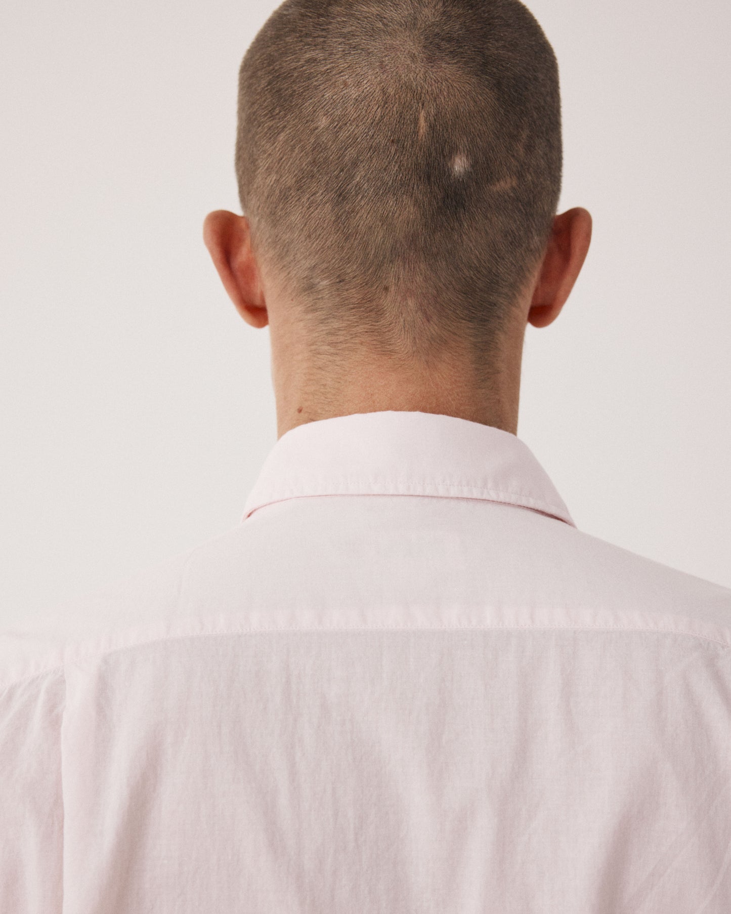 Chemise Homme en Voile de Coton Rose Pâle Paul BF01002-86