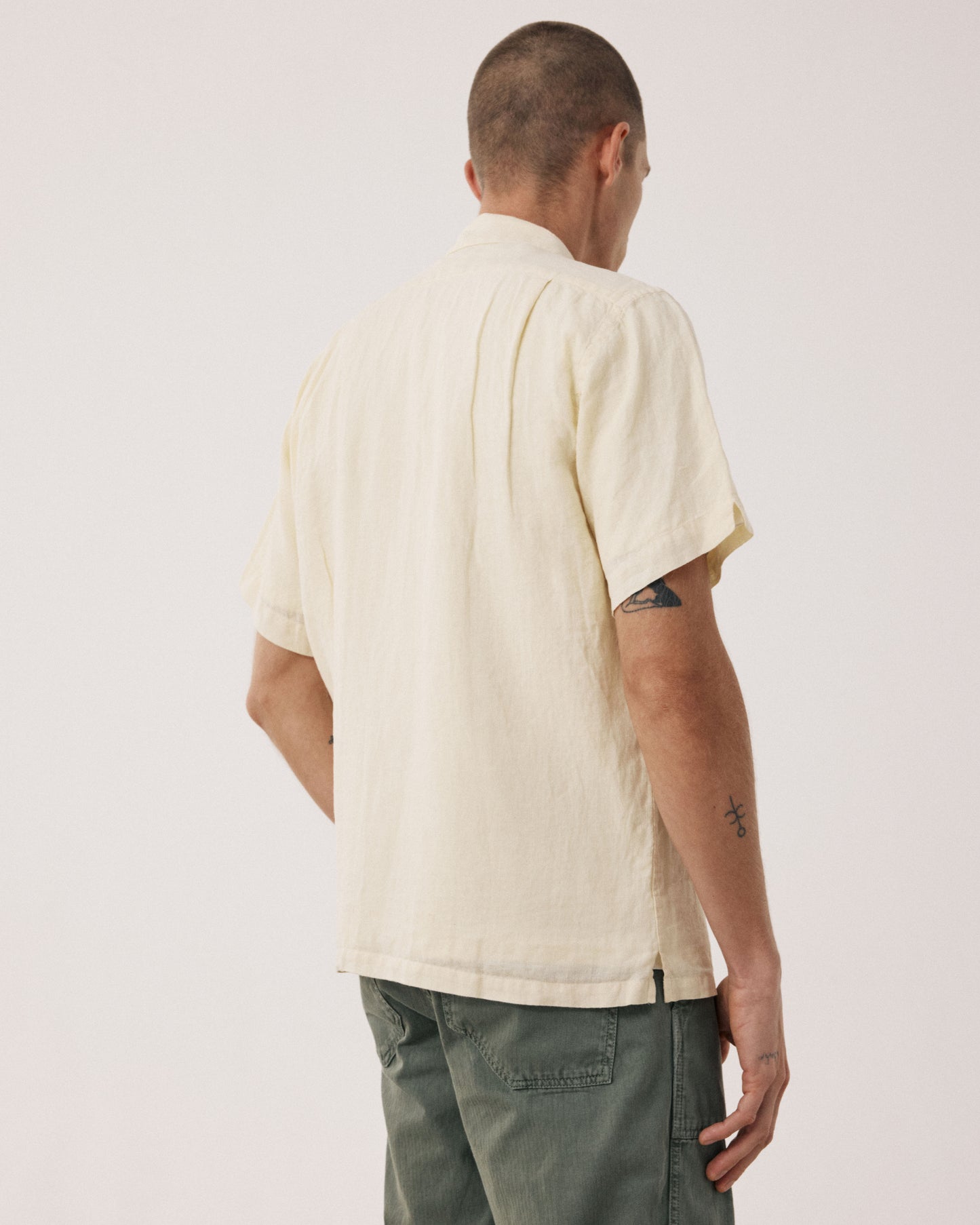 Chemise Homme en Lin Vanille Palmito BF04001-80