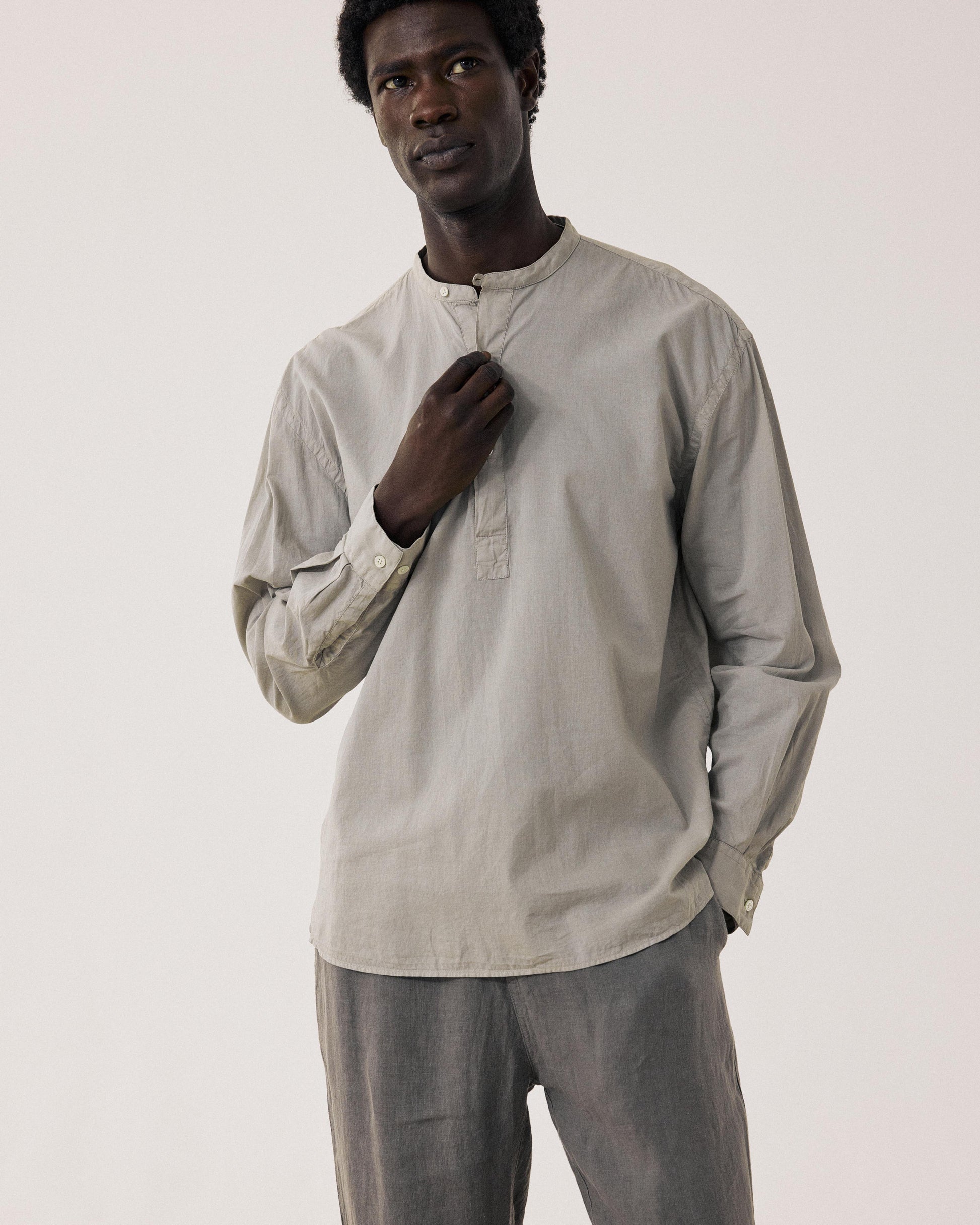 mens sage green dress shirt Faldo Men's Sage Green Cotton Voile Shirt