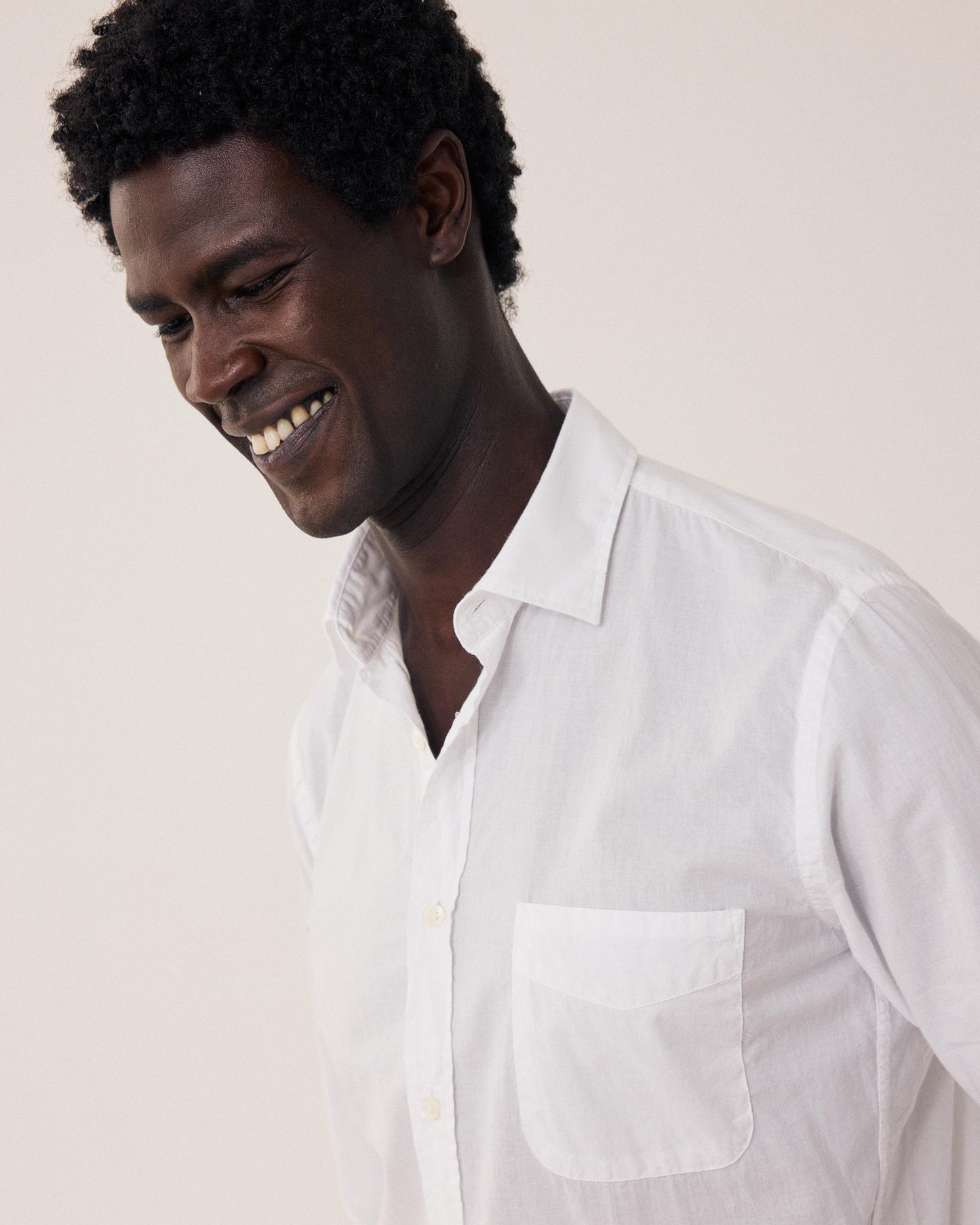 Men's White Cotton Voile Shirt Storm BF09002-20