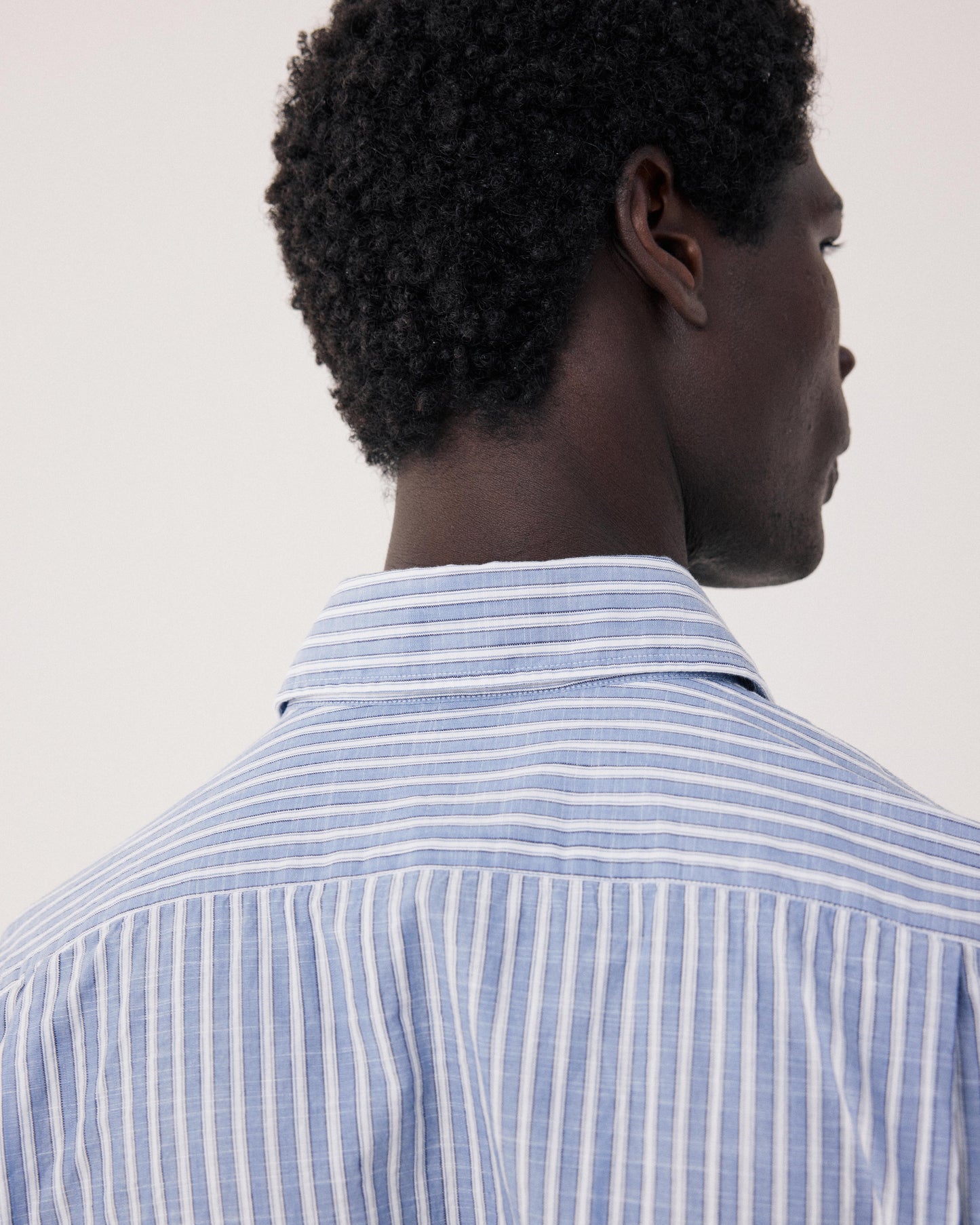 Paul BF11011-01 Men's Blue & White Striped Cotton Shirt