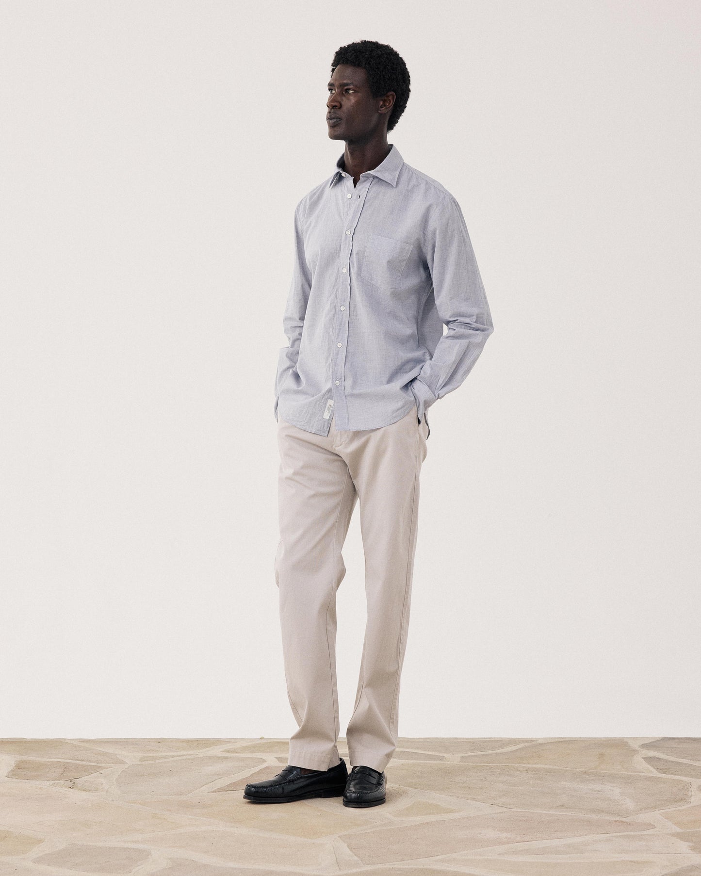 Men's Navy Blue End-to-end Shirt Paul BF11015-01