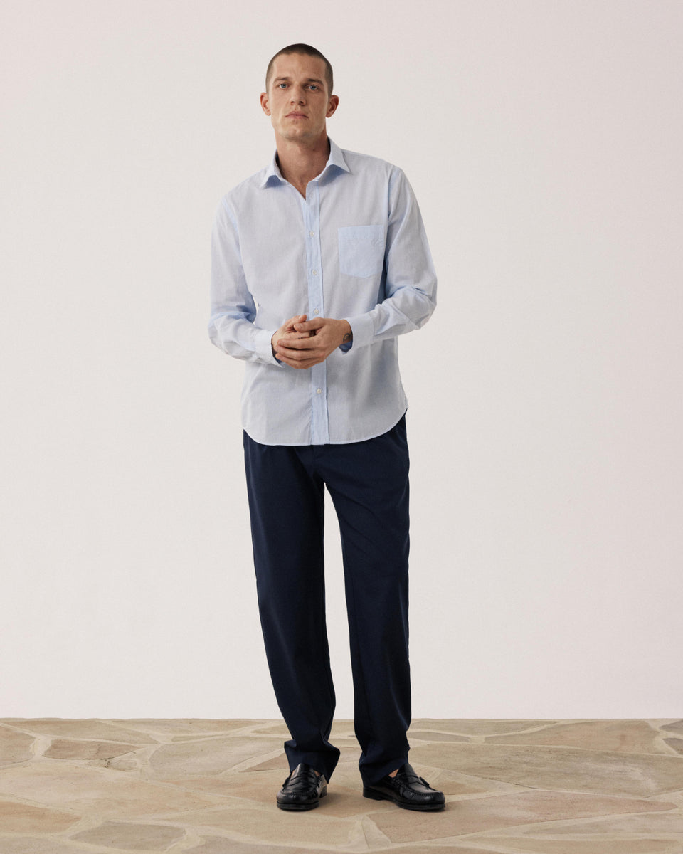 Paul Men's Bleu Ciel End-to-end Shirt - Image alternative