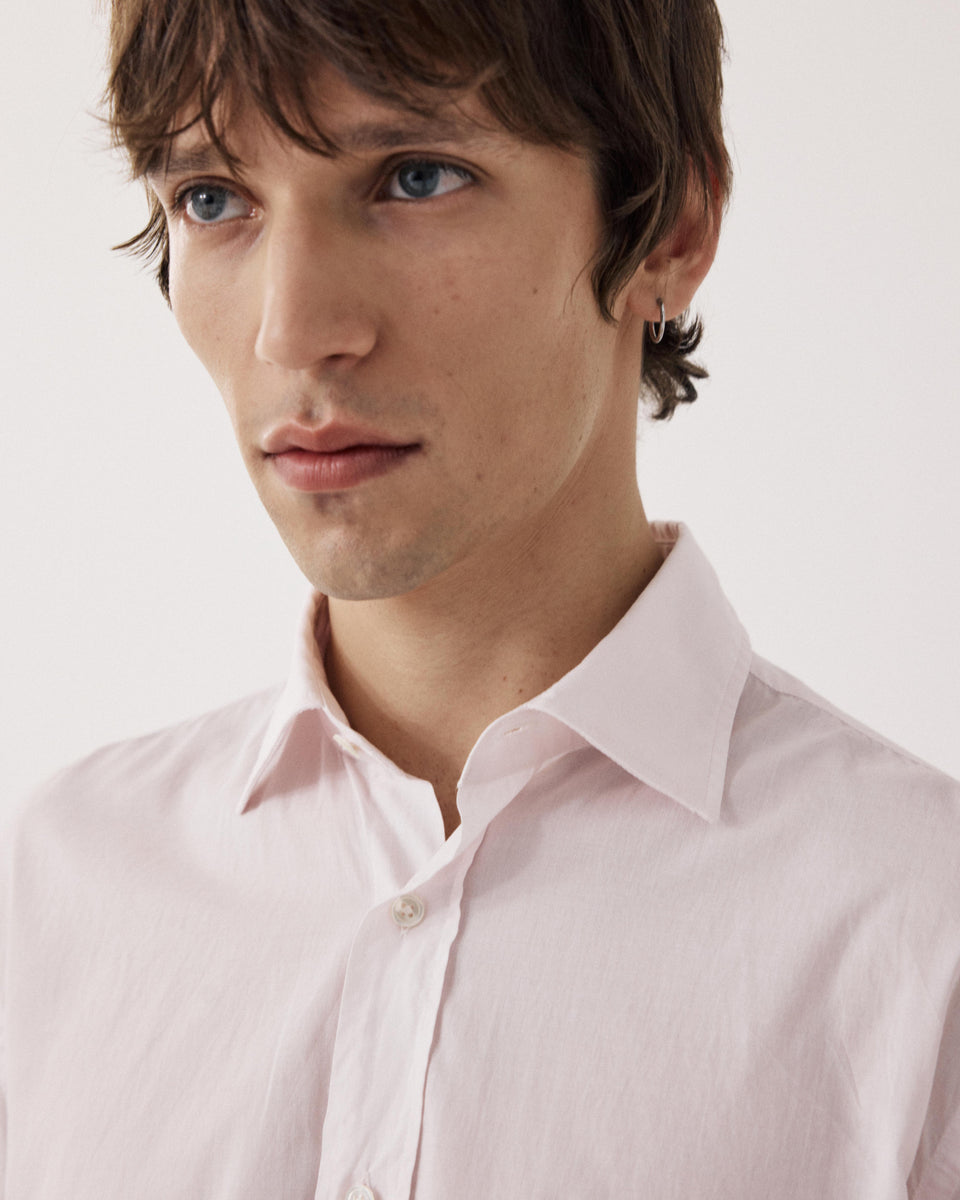 Camisa de fil-à-fil rosa para hombre Paul - Image 3
