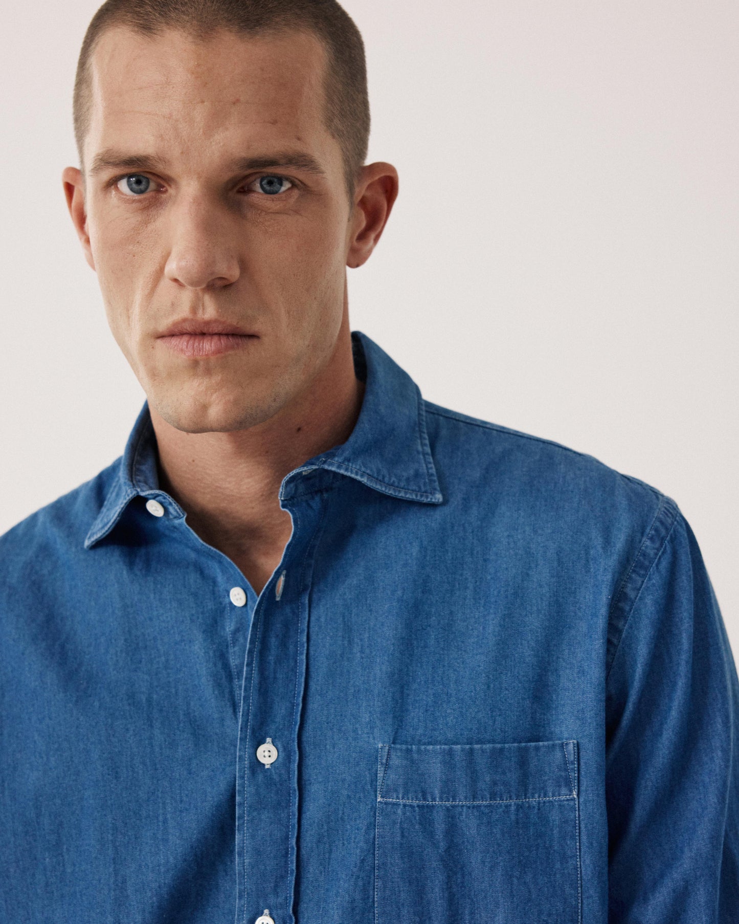 Paul Lightweight Denim Blue Men's Shirt BF11024-01