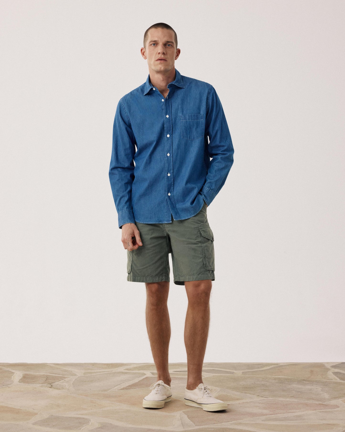 Paul Lightweight Denim Blue Men's Shirt BF11024-01