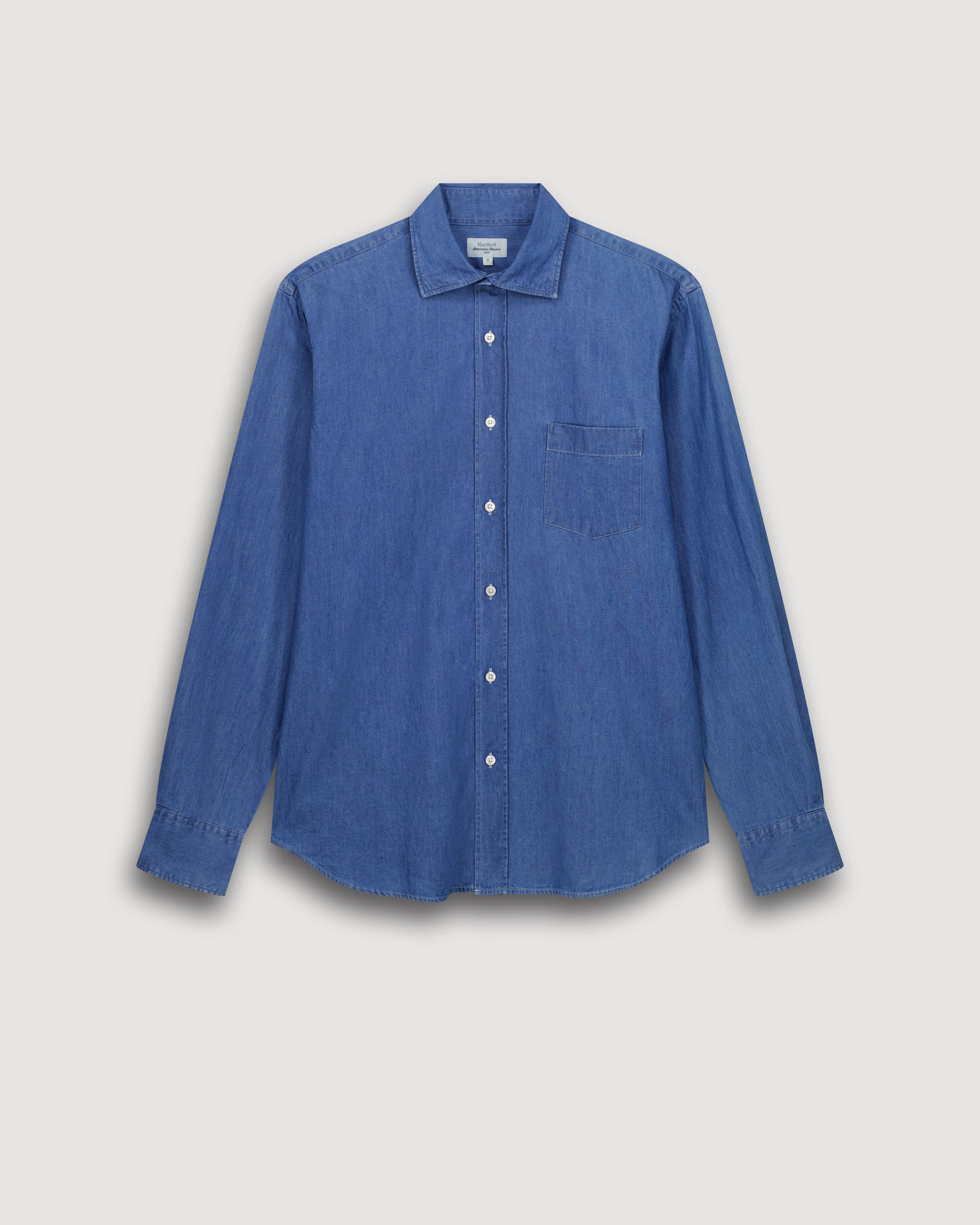 Chemise Homme en Denim Léger Bleu Indigo Paul BF11024-01